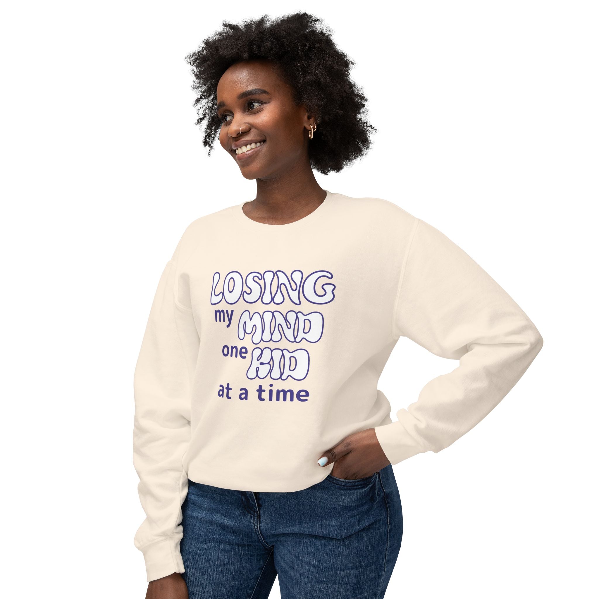 Mom Sweatshirt - Losing My Mind One Kid At A Time | Sweatshirt by atgodanddesigns