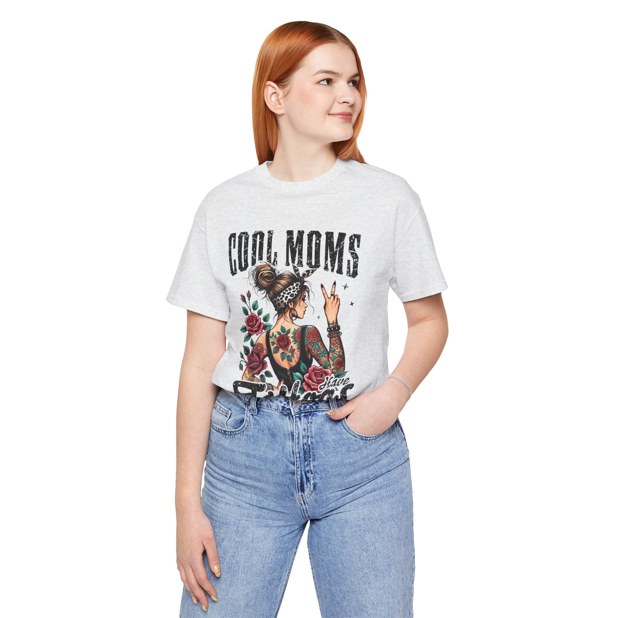 Mom T-Shirt - Cool Moms Have Tattoos | T-Shirt by atgodanddesigns