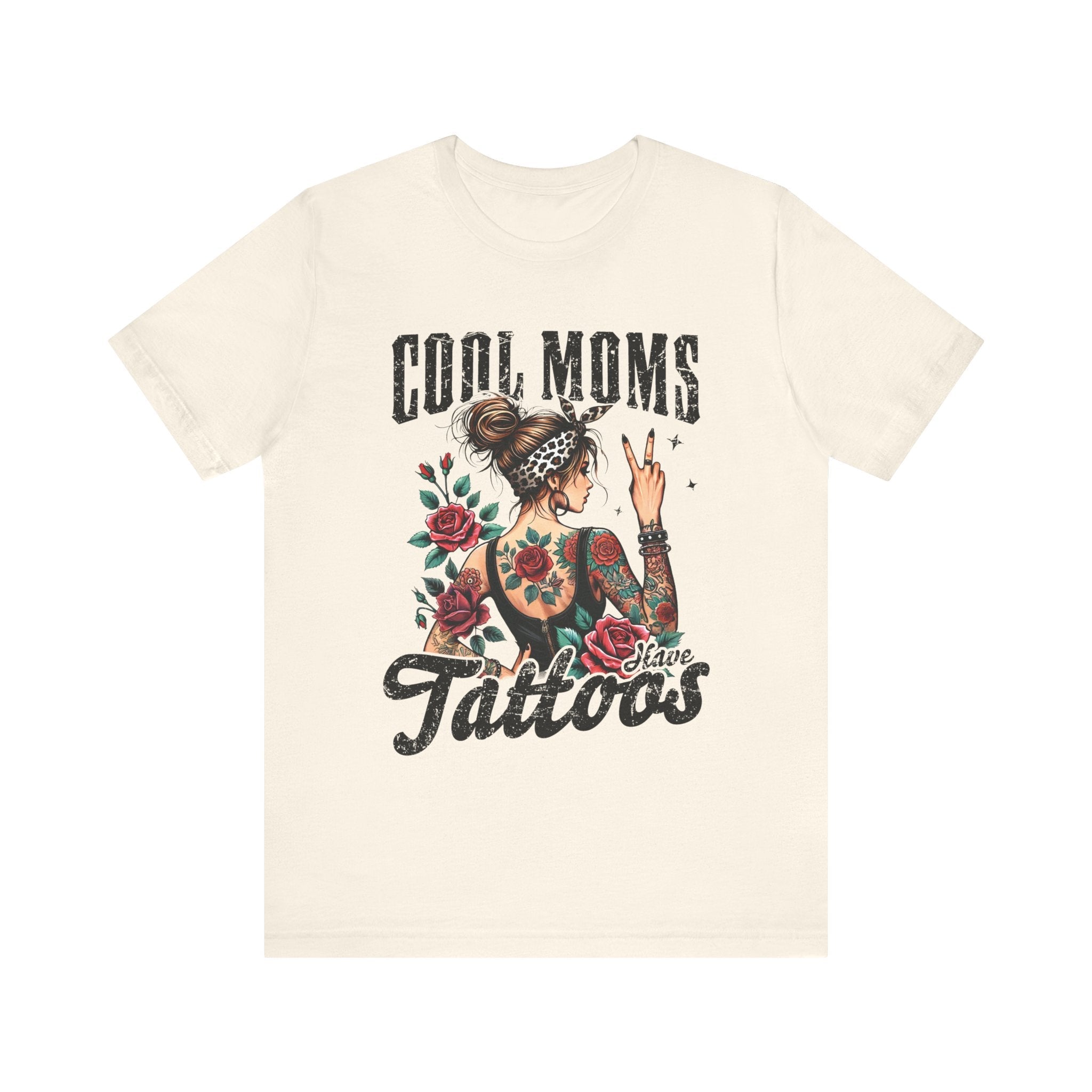 Mom T-Shirt - Cool Moms Have Tattoos | T-Shirt by atgodanddesigns