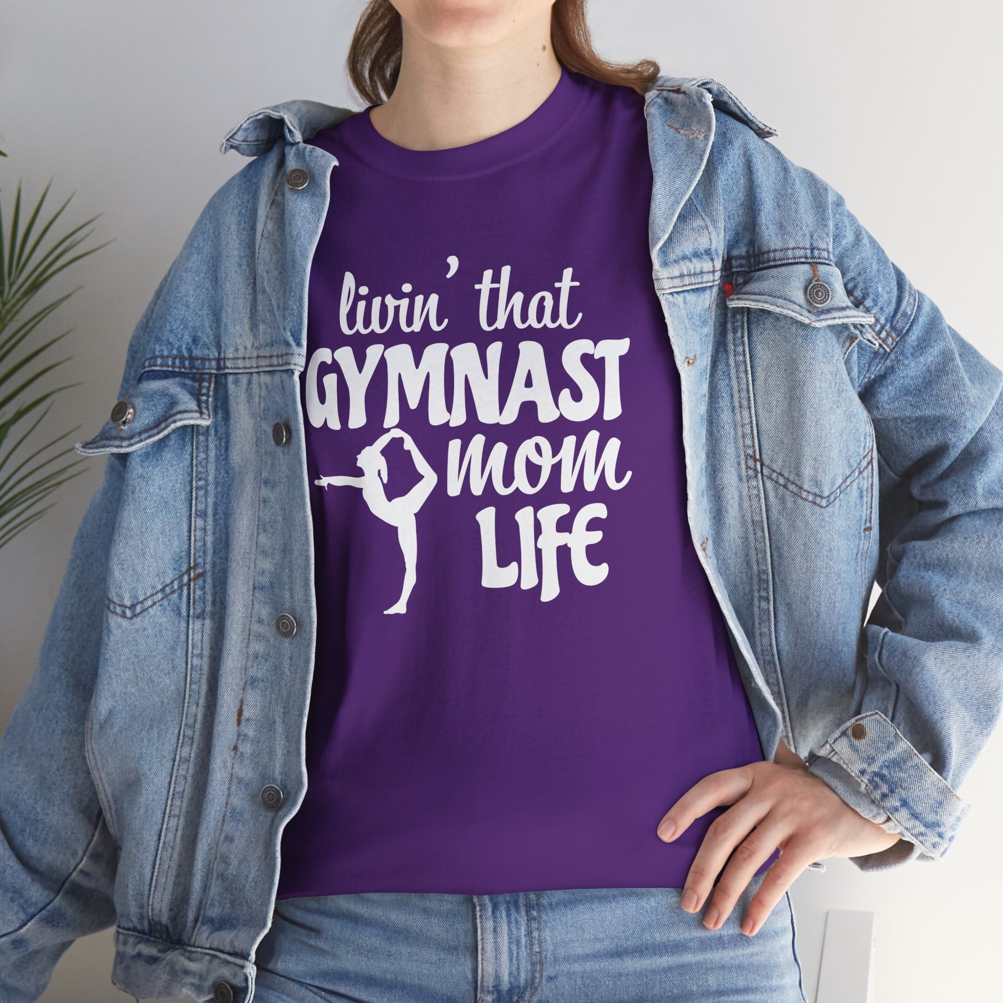 Mom T-Shirt - Livin' That Gymnast Mom Life | T-Shirt by atgodanddesigns