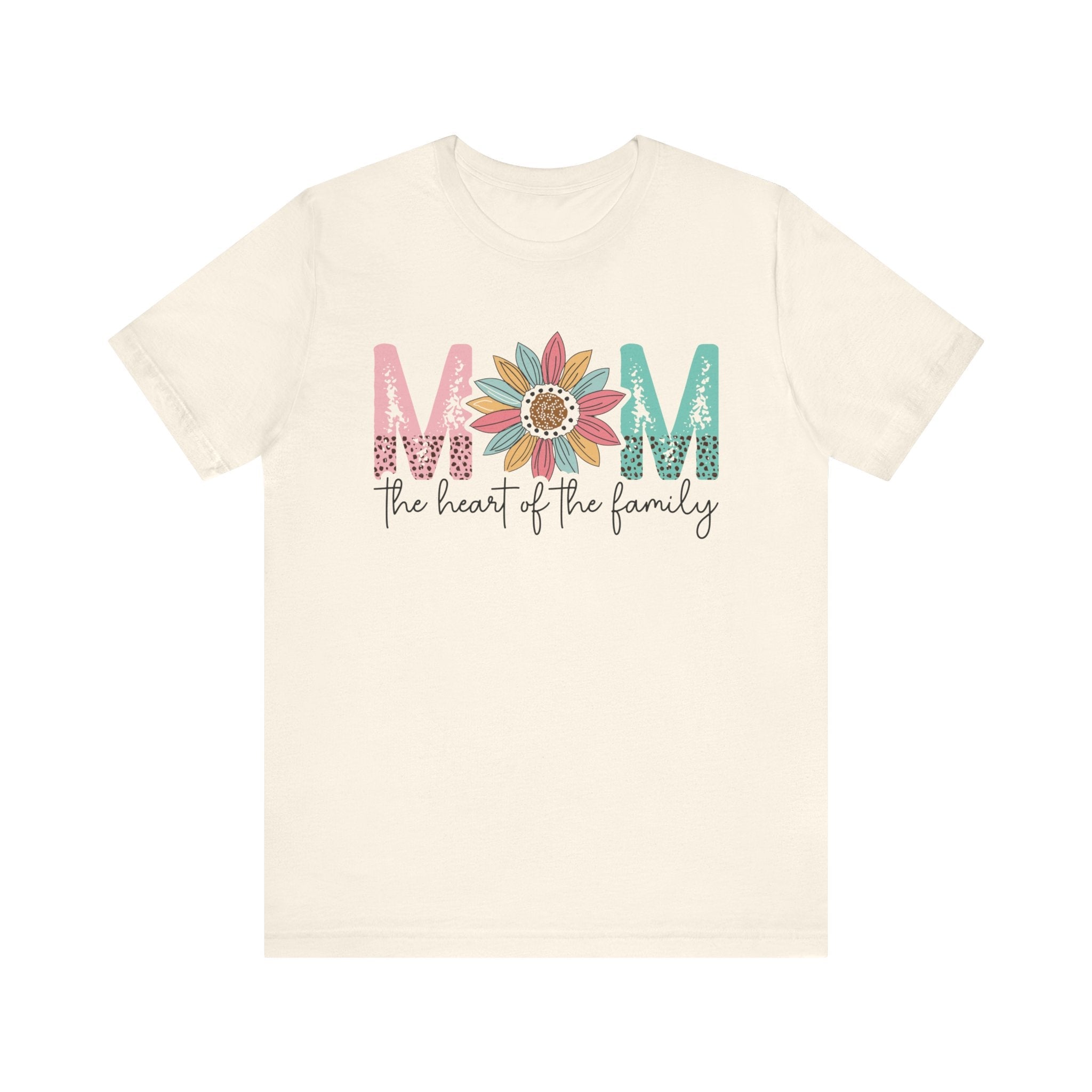 Mom T-Shirt - Mom The Heart Of The Family | T-Shirt by atgodanddesigns