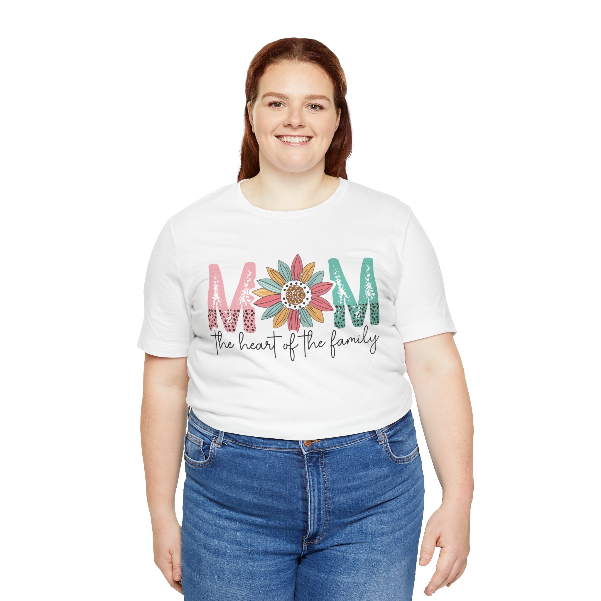 Mom T-Shirt - Mom The Heart Of The Family | T-Shirt by atgodanddesigns
