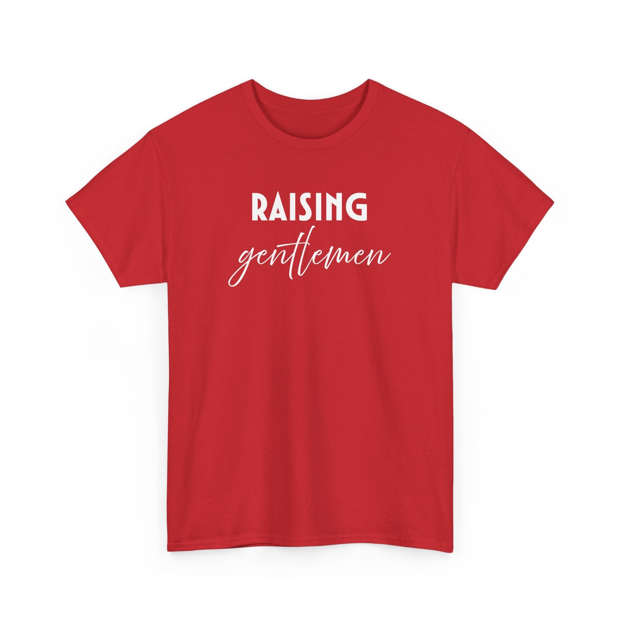 Mom T-Shirt - Raising Gentlemen | T-Shirt by atgodanddesigns