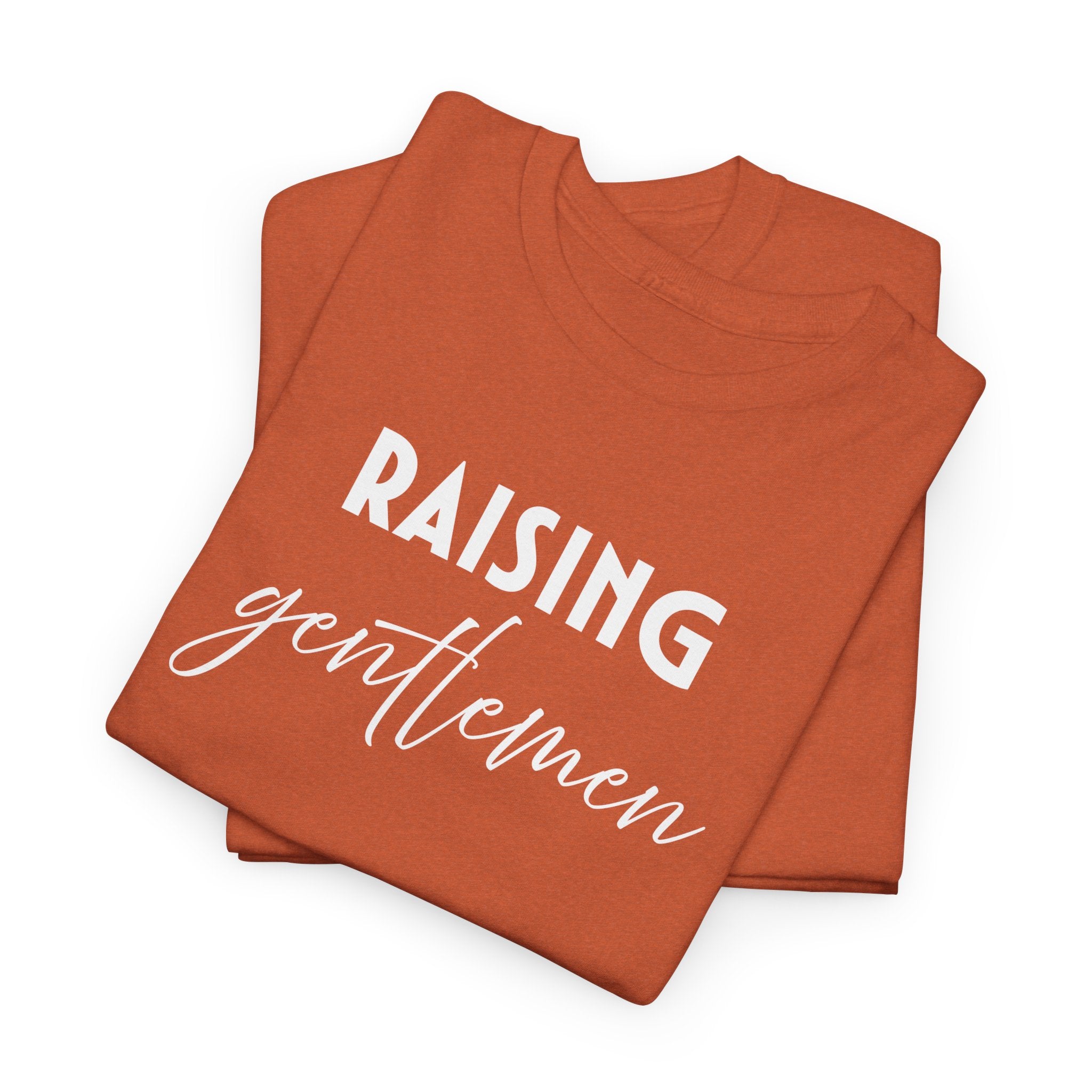 Mom T-Shirt - Raising Gentlemen | T-Shirt by atgodanddesigns
