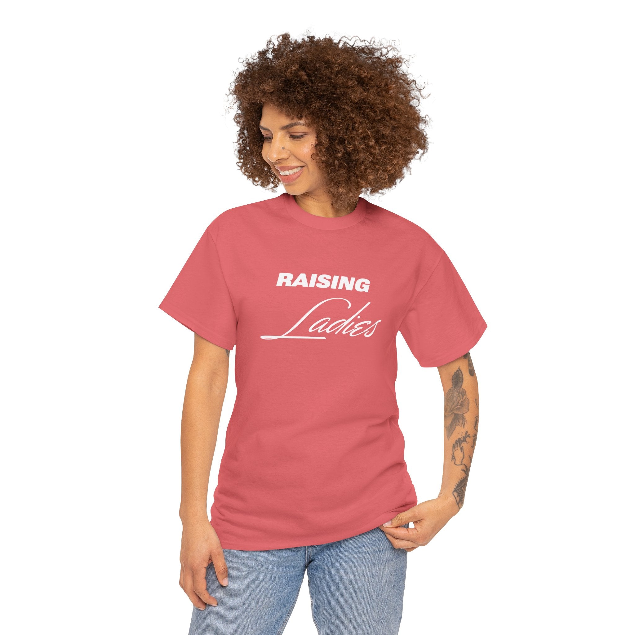 Mom T-Shirt - Raising Ladies | T-Shirt by atgodanddesigns