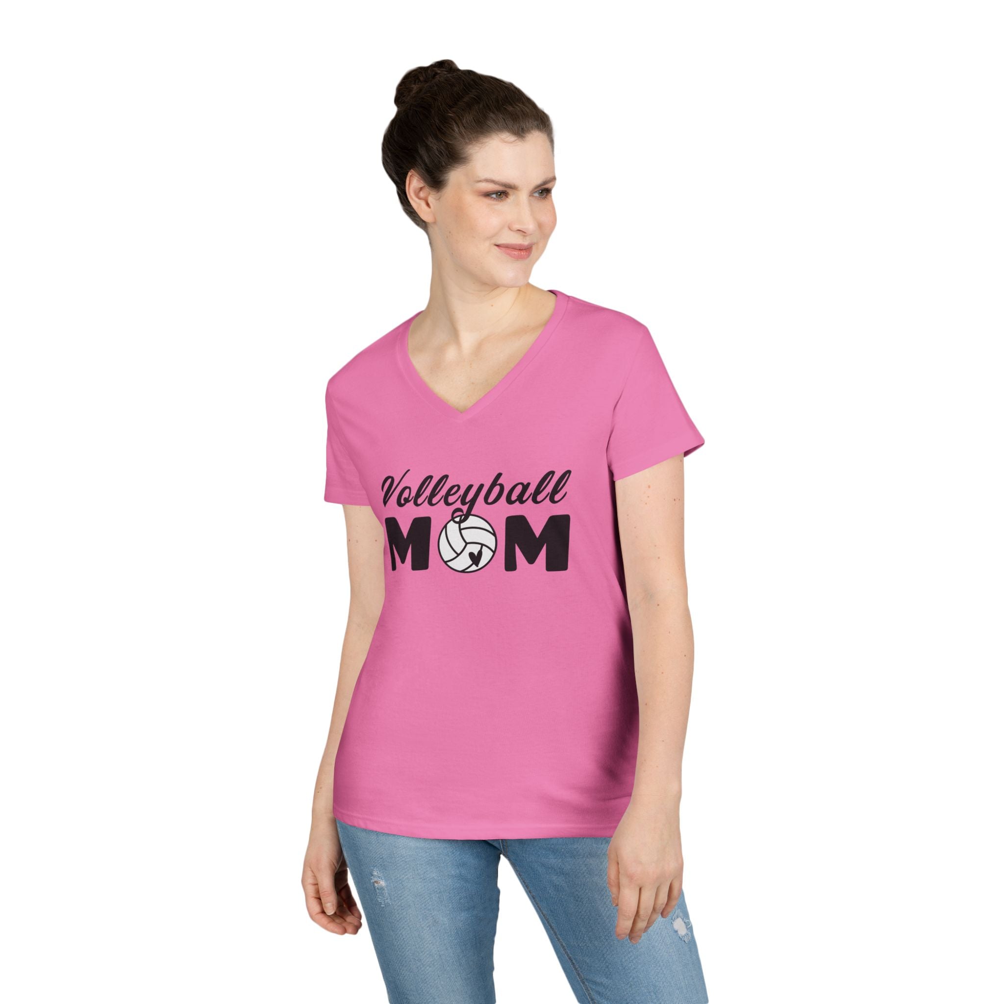 Mom T-Shirt - Volleyball Mom | V - neck by atgodanddesigns