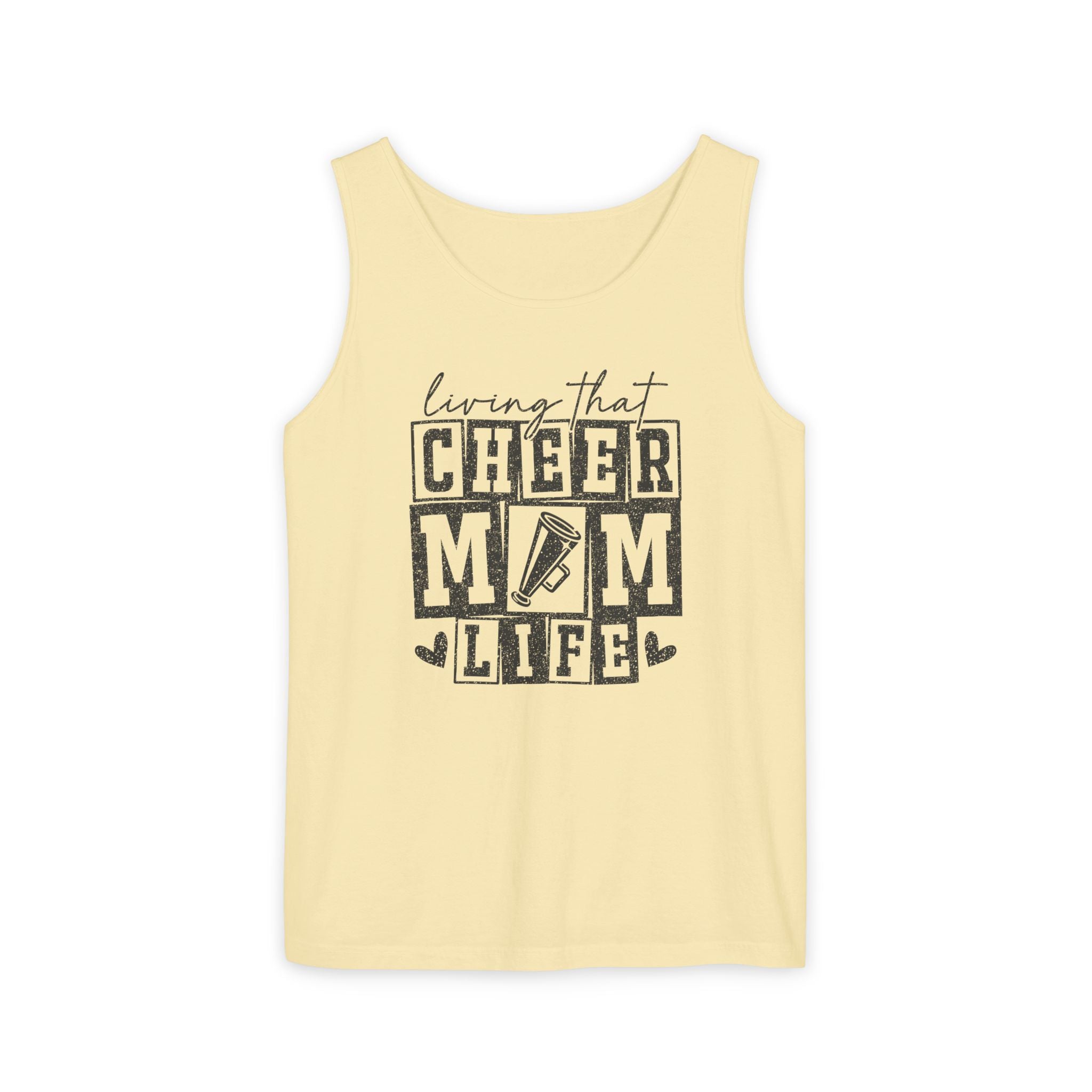 Mom Tank Top - Livin' That Cheer Mom Life | Tank Top by atgodanddesigns