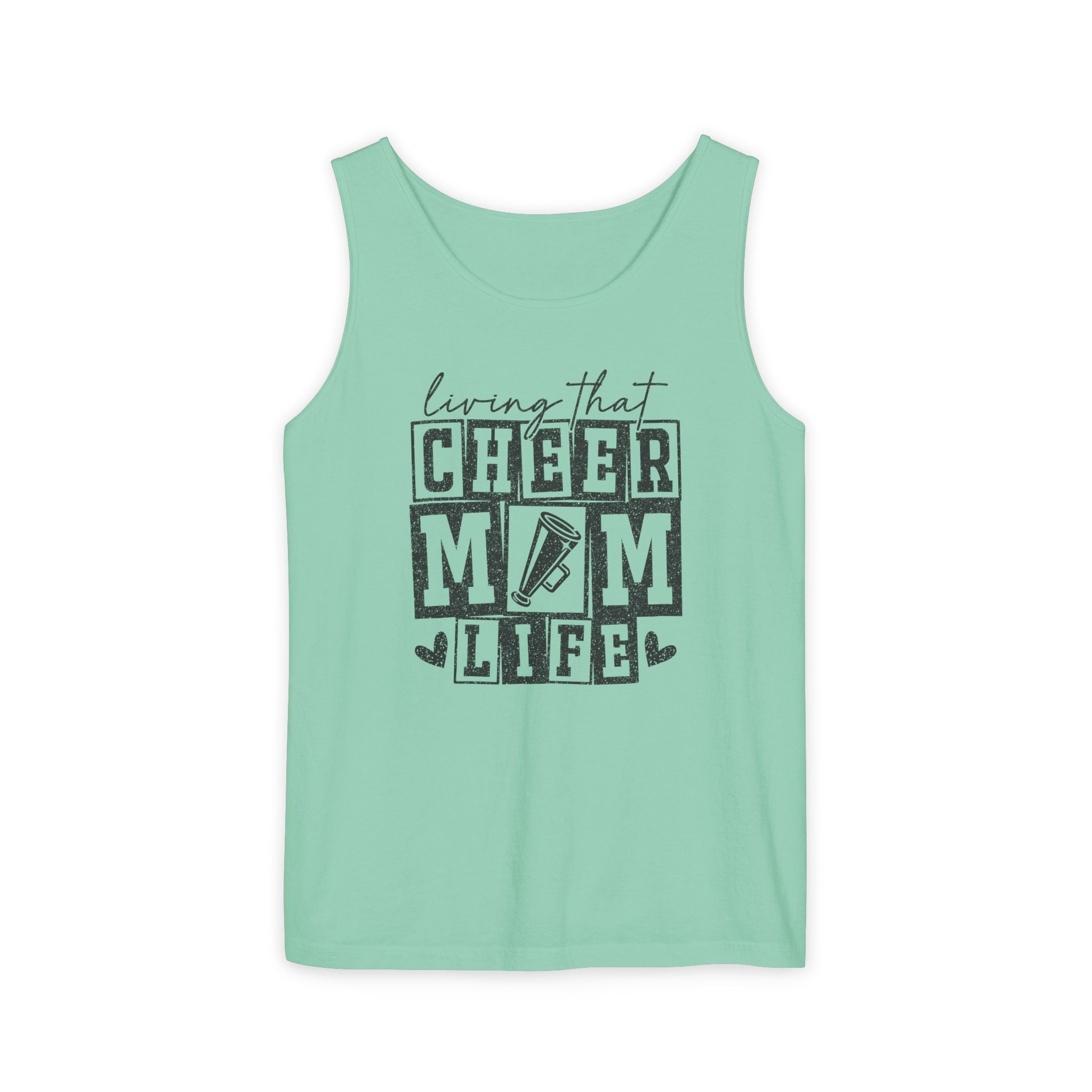 Mom Tank Top - Livin' That Cheer Mom Life | Tank Top by atgodanddesigns