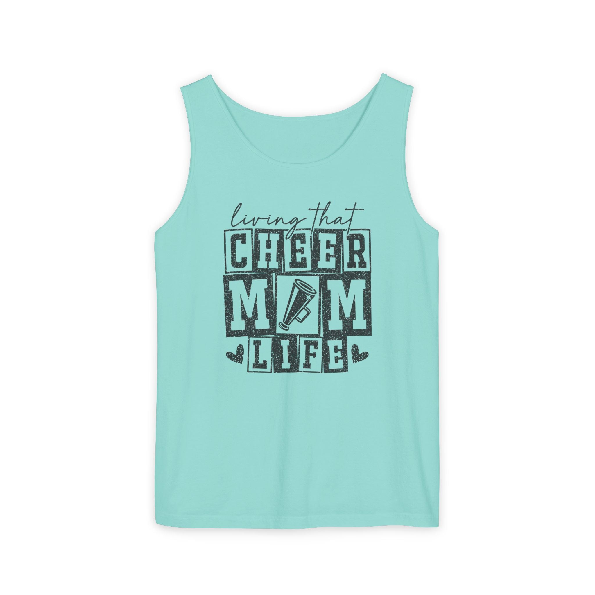 Mom Tank Top - Livin' That Cheer Mom Life | Tank Top by atgodanddesigns