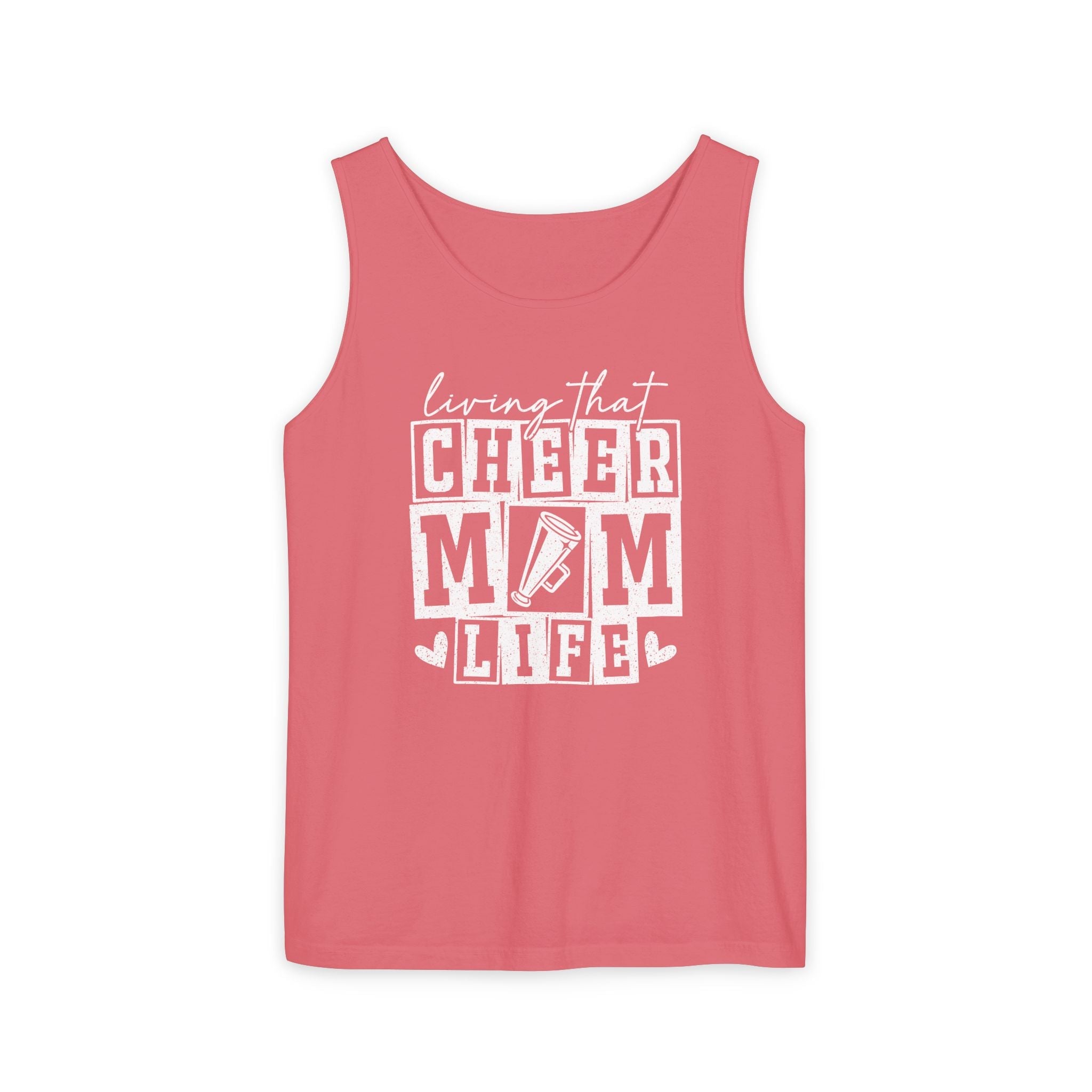 Mom Tank Top - Livin' That Cheer Mom Life | Tank Top by atgodanddesigns