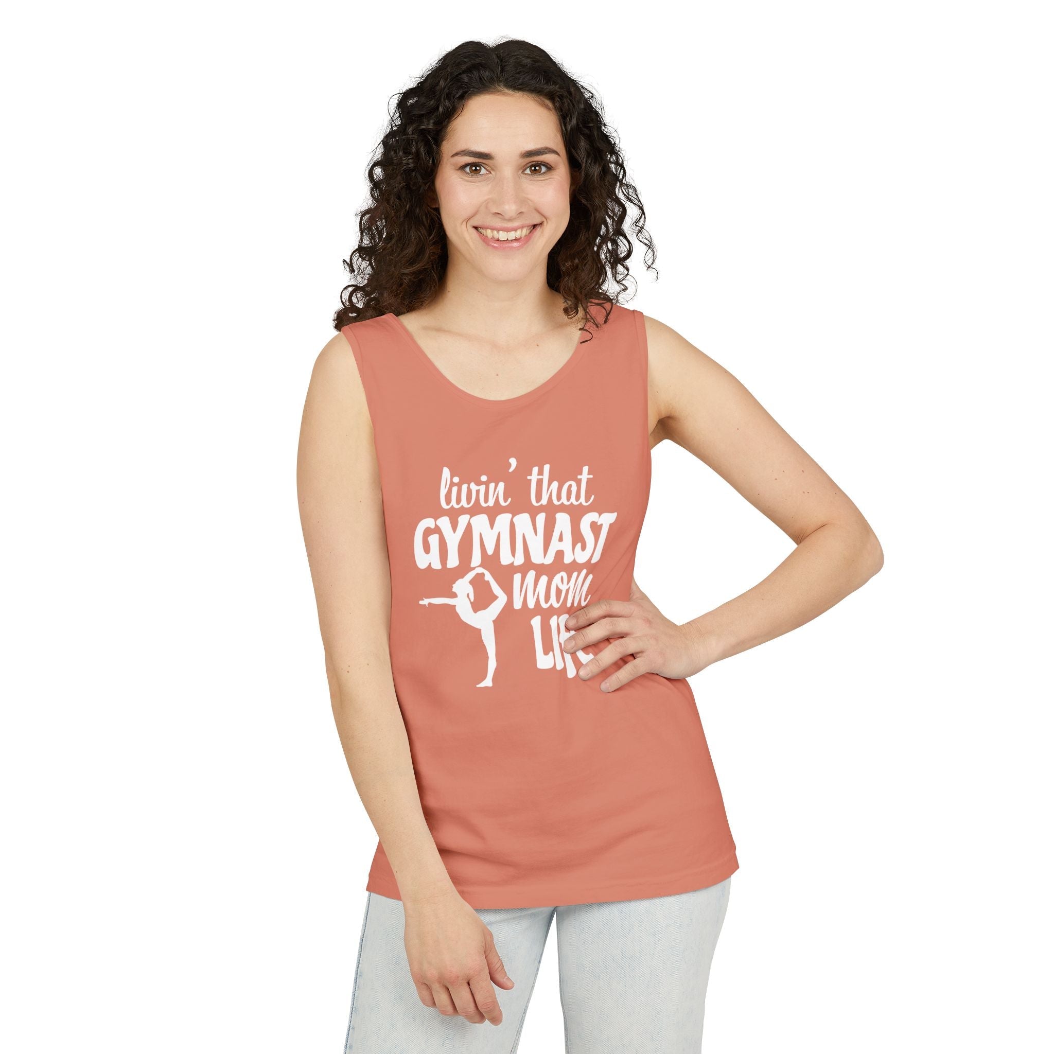 Mom Tank Top - Livin' That Gymnastics Mom Life | Tank Top by atgodanddesigns