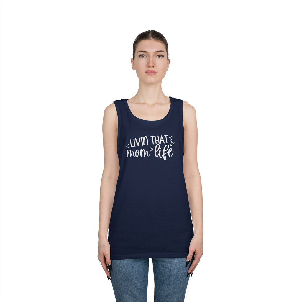 Mom Tank Top - Livin That Mom Life | Tank Top by atgodanddesigns