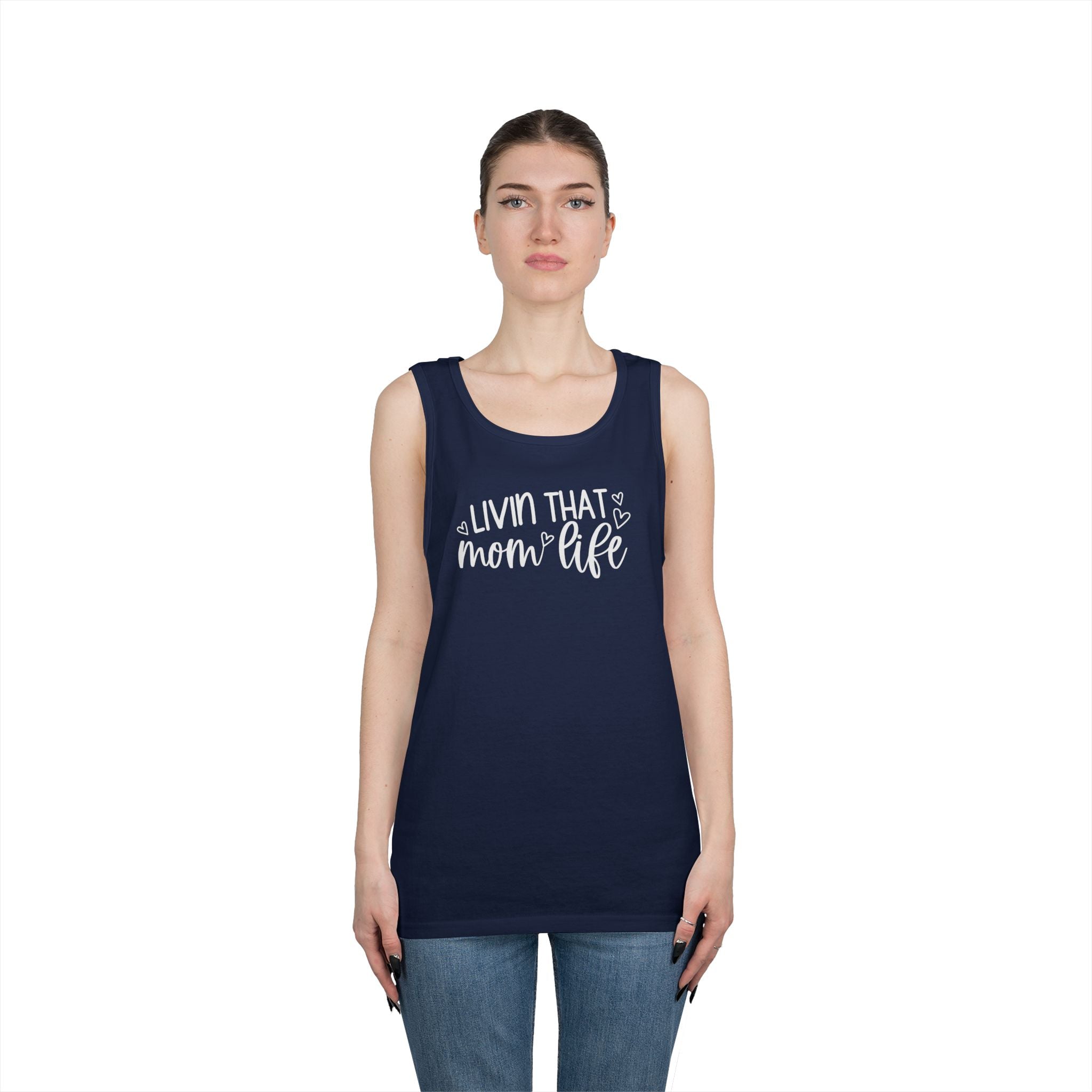 Mom Tank Top - Livin That Mom Life | Tank Top by atgodanddesigns