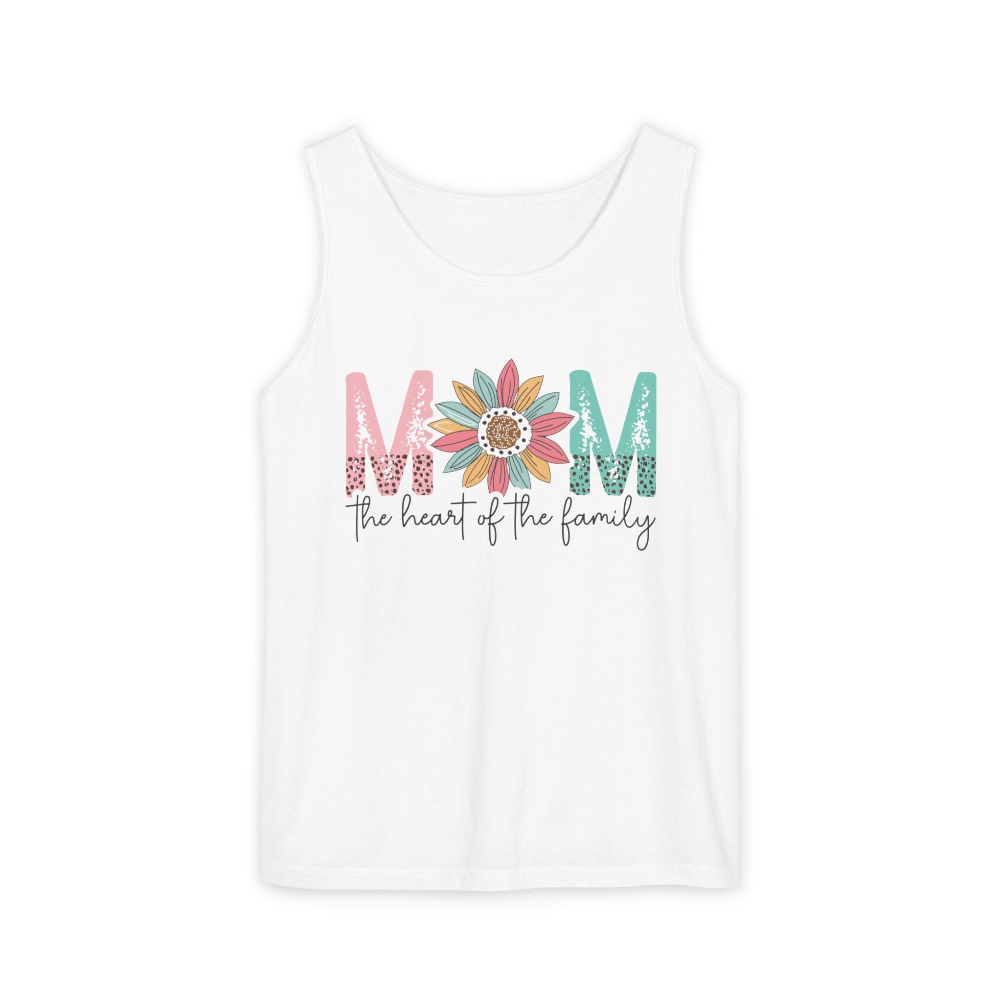 Mom Tank Top - Mom The Heart Of The Family | Tank Top by atgodanddesigns
