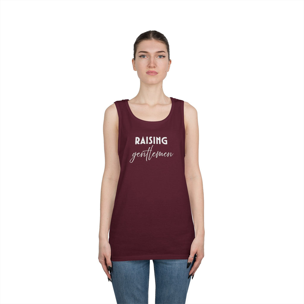 Mom Tank Top - Raising Gentlemen | Tank Top by atgodanddesigns