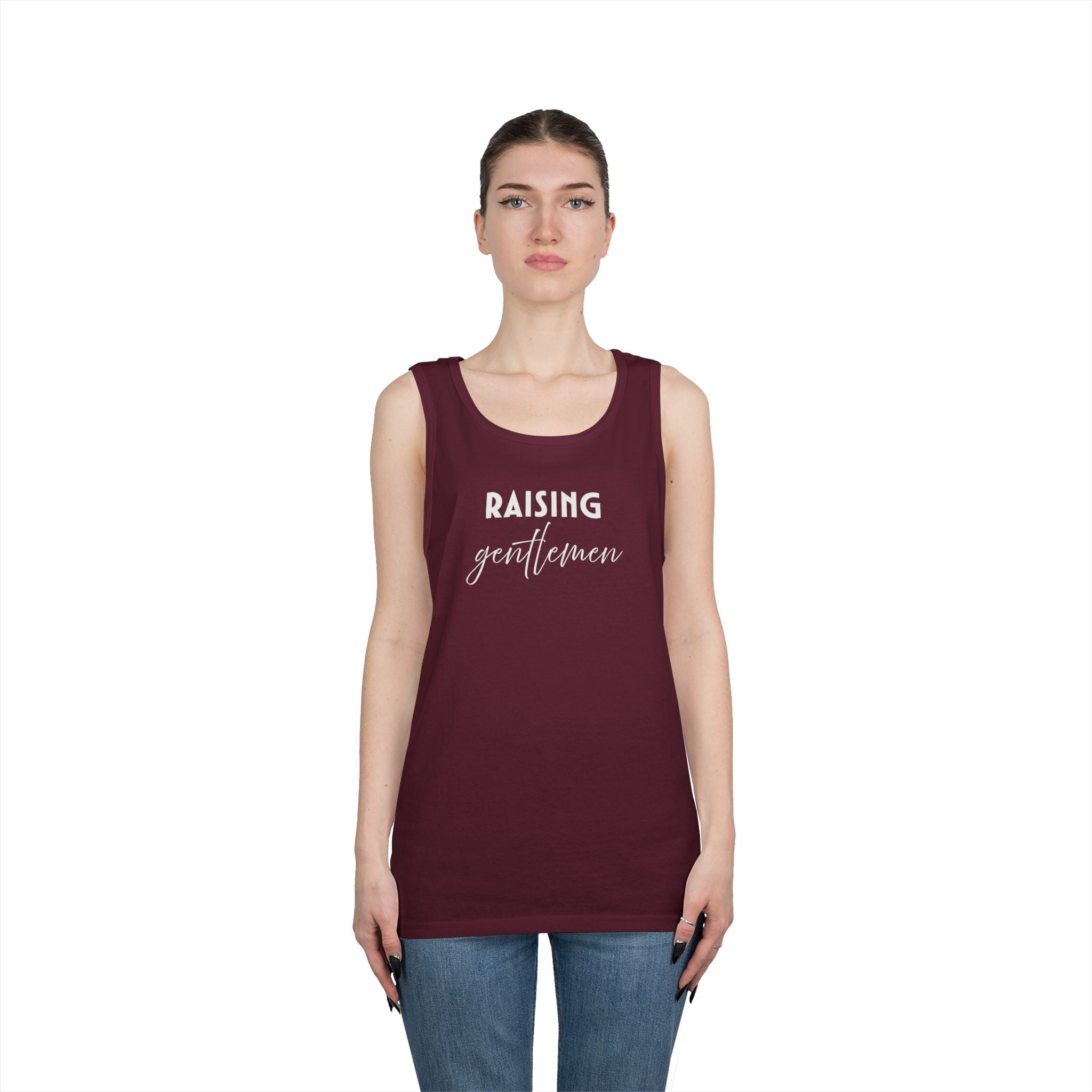 Mom Tank Top - Raising Gentlemen | Tank Top by atgodanddesigns
