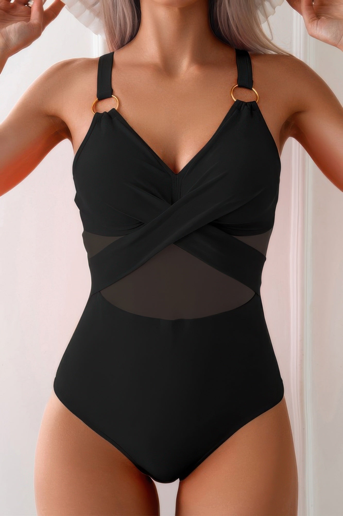 One Piece Cross Lace Adjustable Straps Swimsuits | by atgodanddesigns