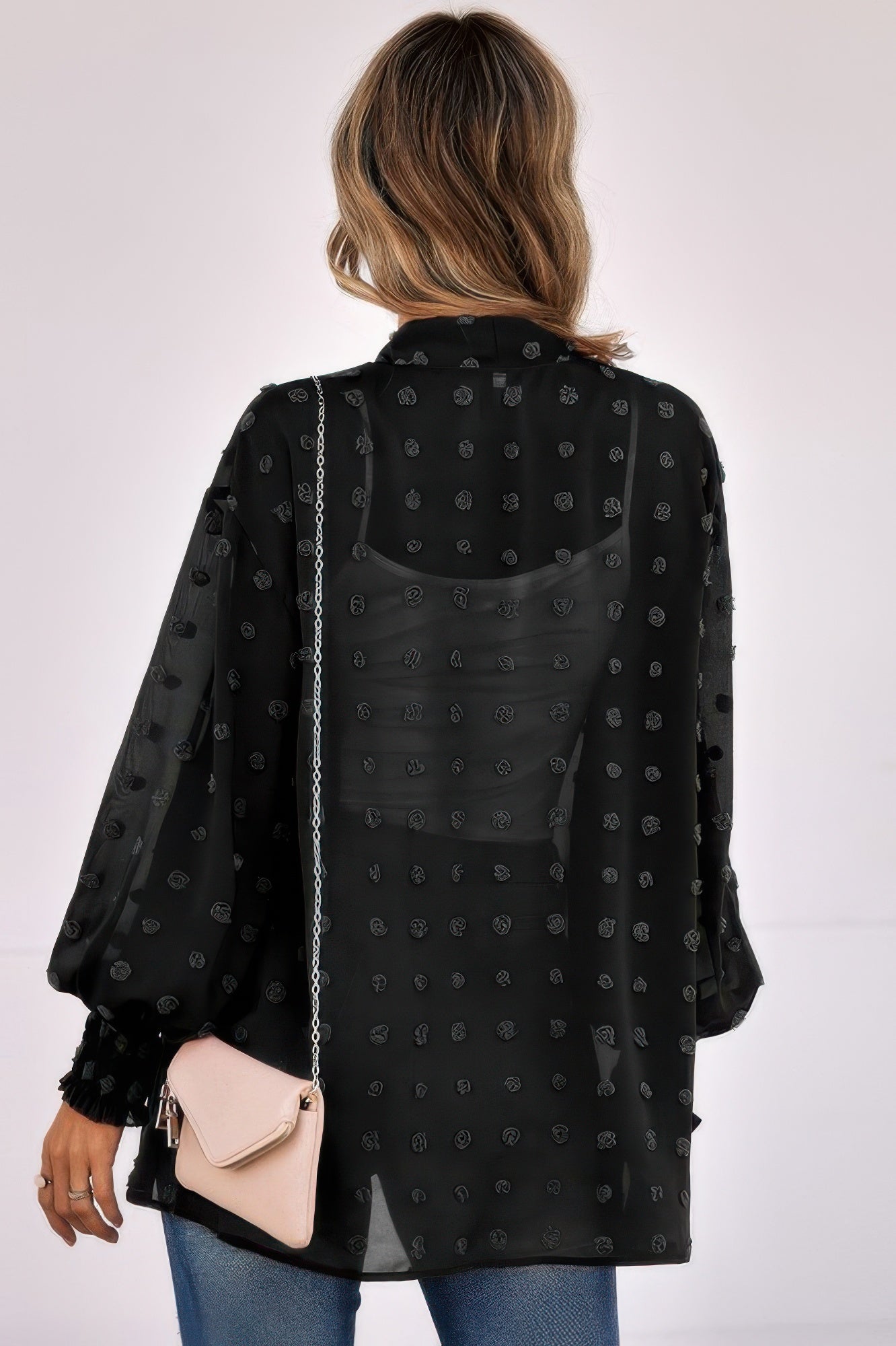 Polka Dot Kimono Loose Front Open Top | by atgodanddesigns