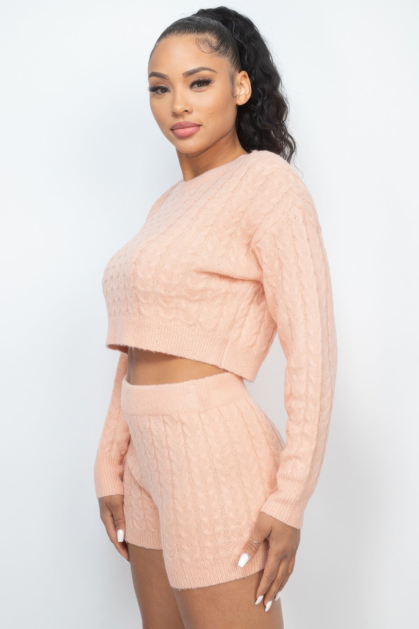 Ribbed Crop Top And Shorts Set | by atgodanddesigns