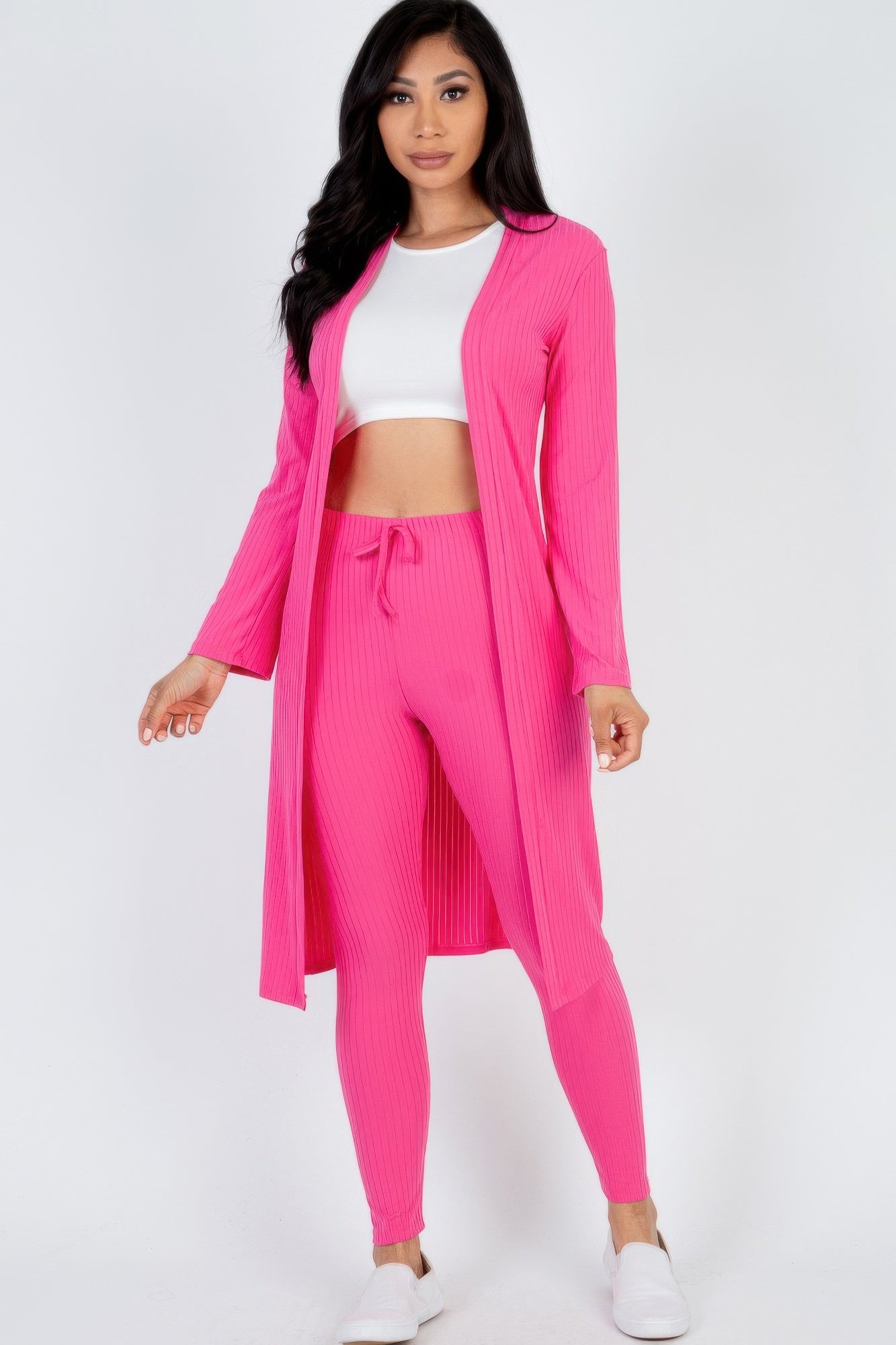 Ribbed Long Cardigan & Leggings Set | by atgodanddesigns