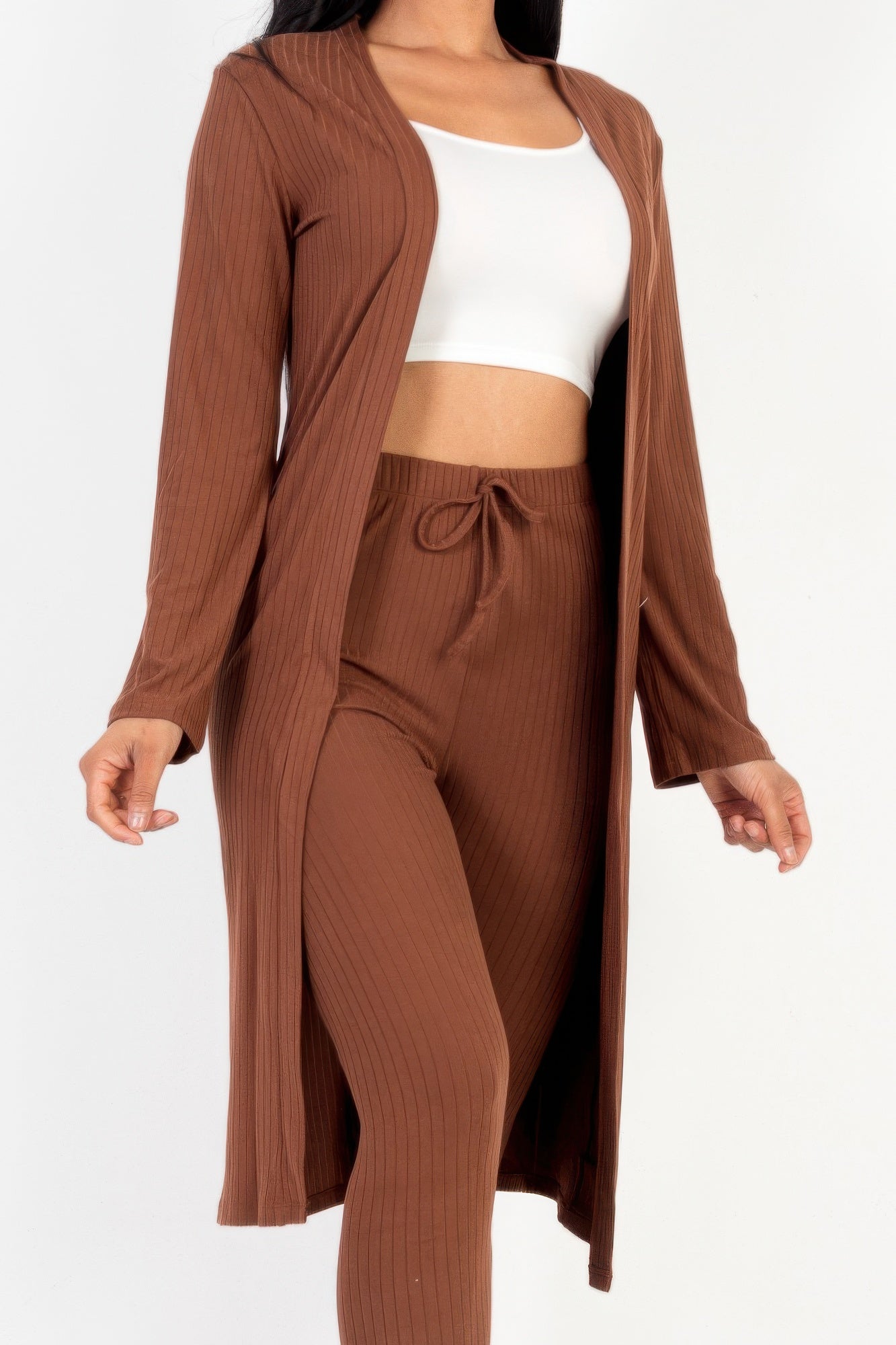 Ribbed Long Cardigan & Leggings Set | by atgodanddesigns