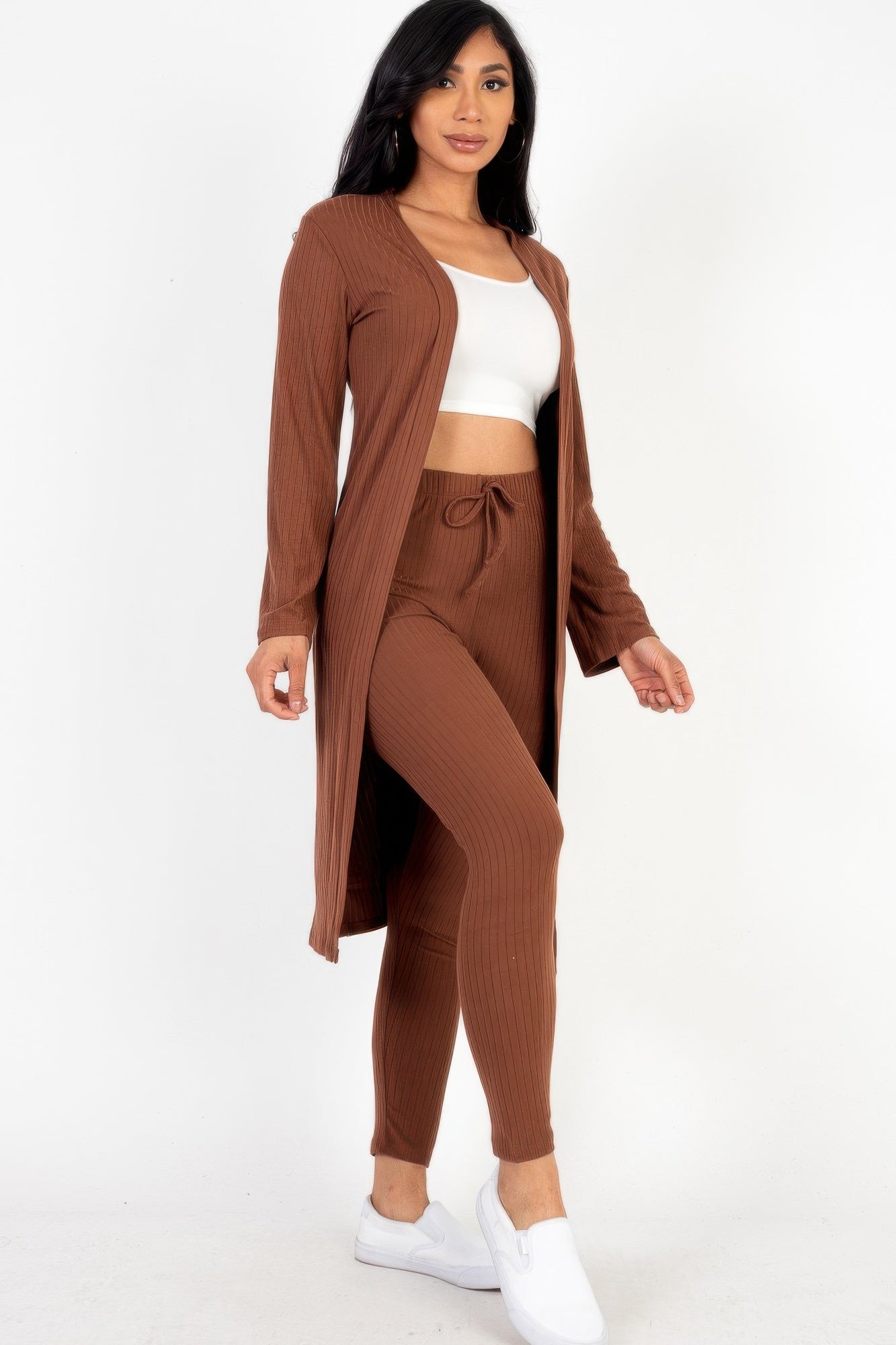 Ribbed Long Cardigan & Leggings Set | by atgodanddesigns