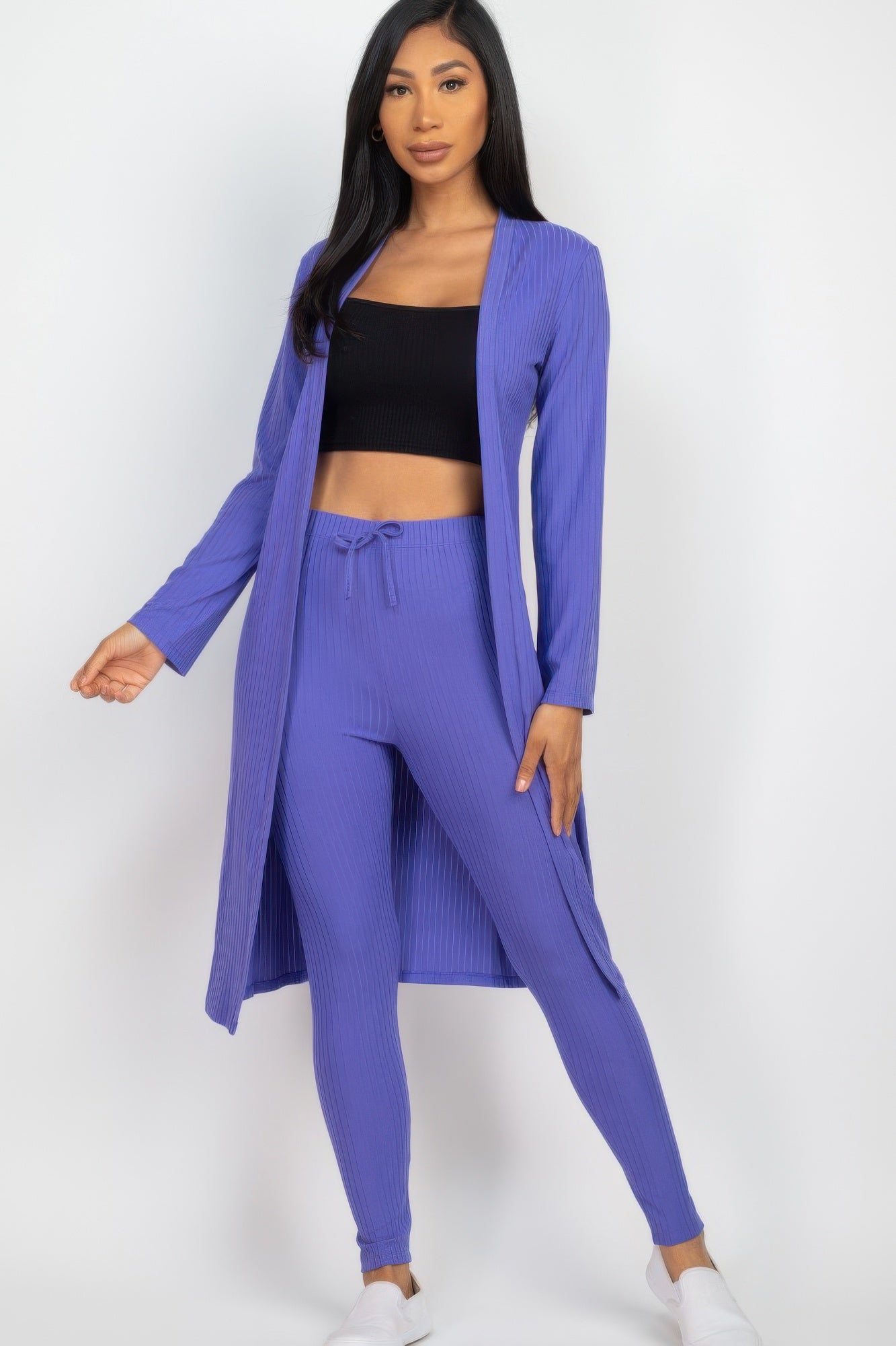 Ribbed Long Cardigan & Leggings Set | by atgodanddesigns