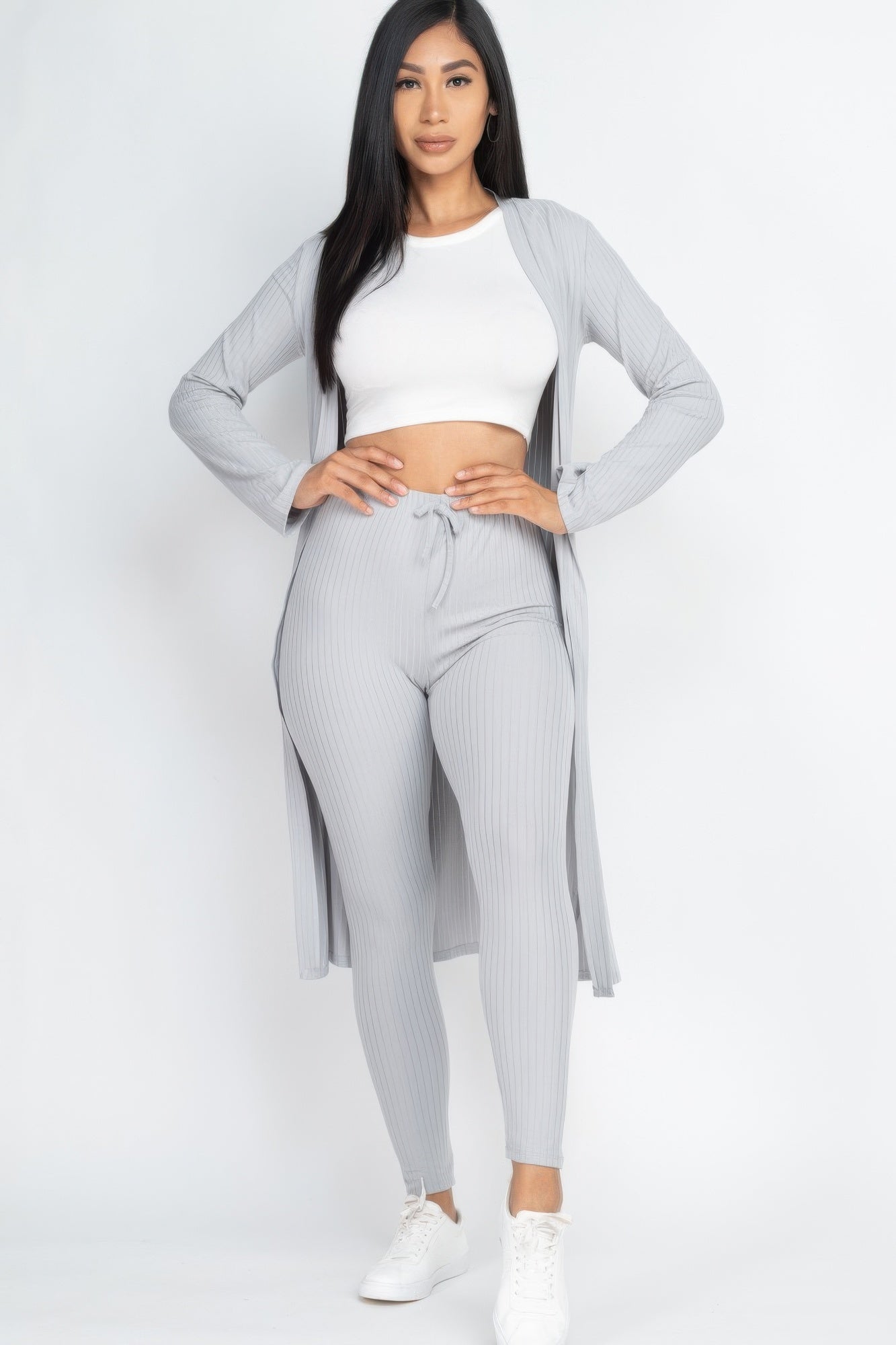 Ribbed Long Cardigan & Leggings Set | by atgodanddesigns