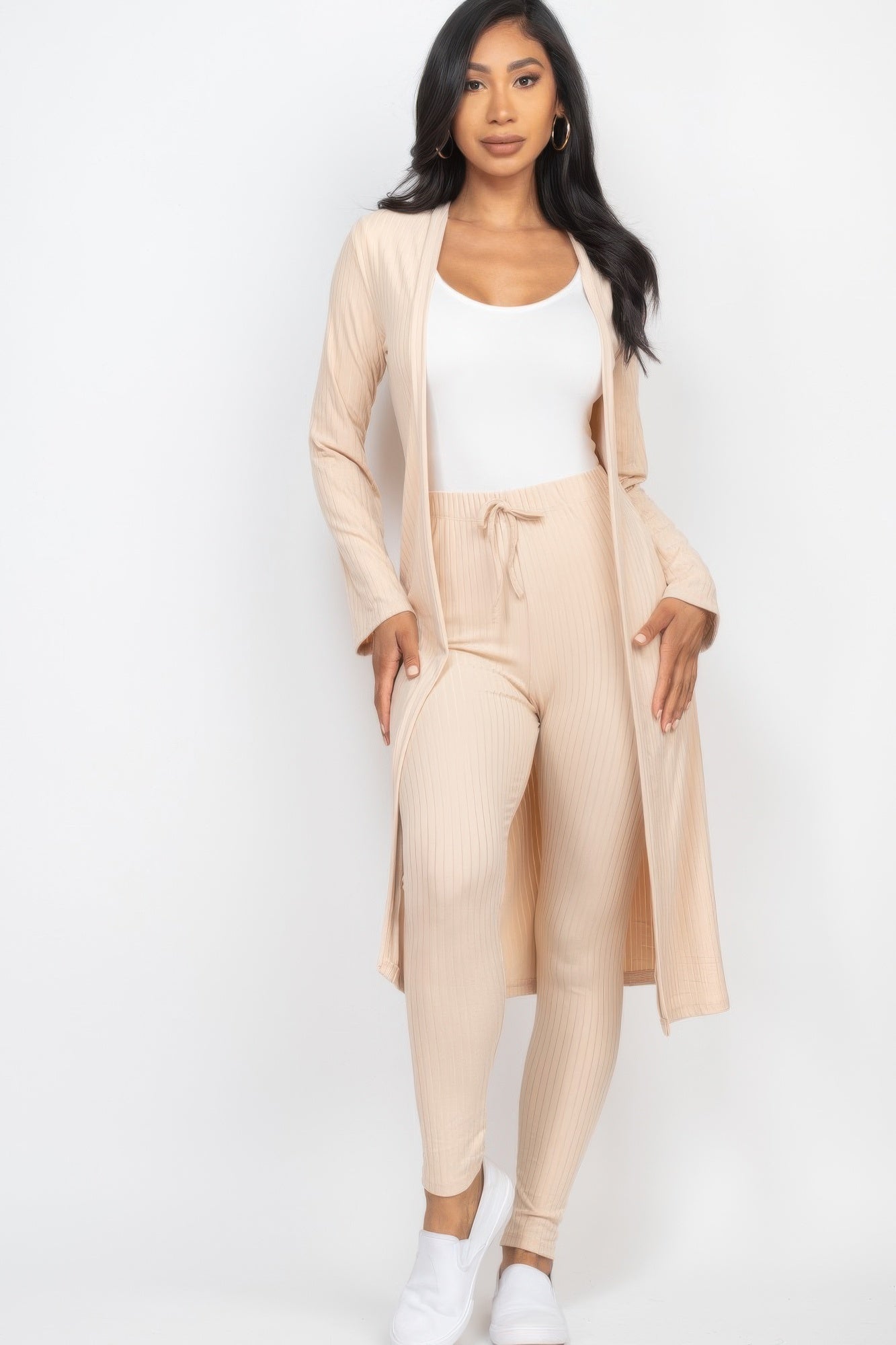 Ribbed Long Cardigan & Leggings Set | by atgodanddesigns