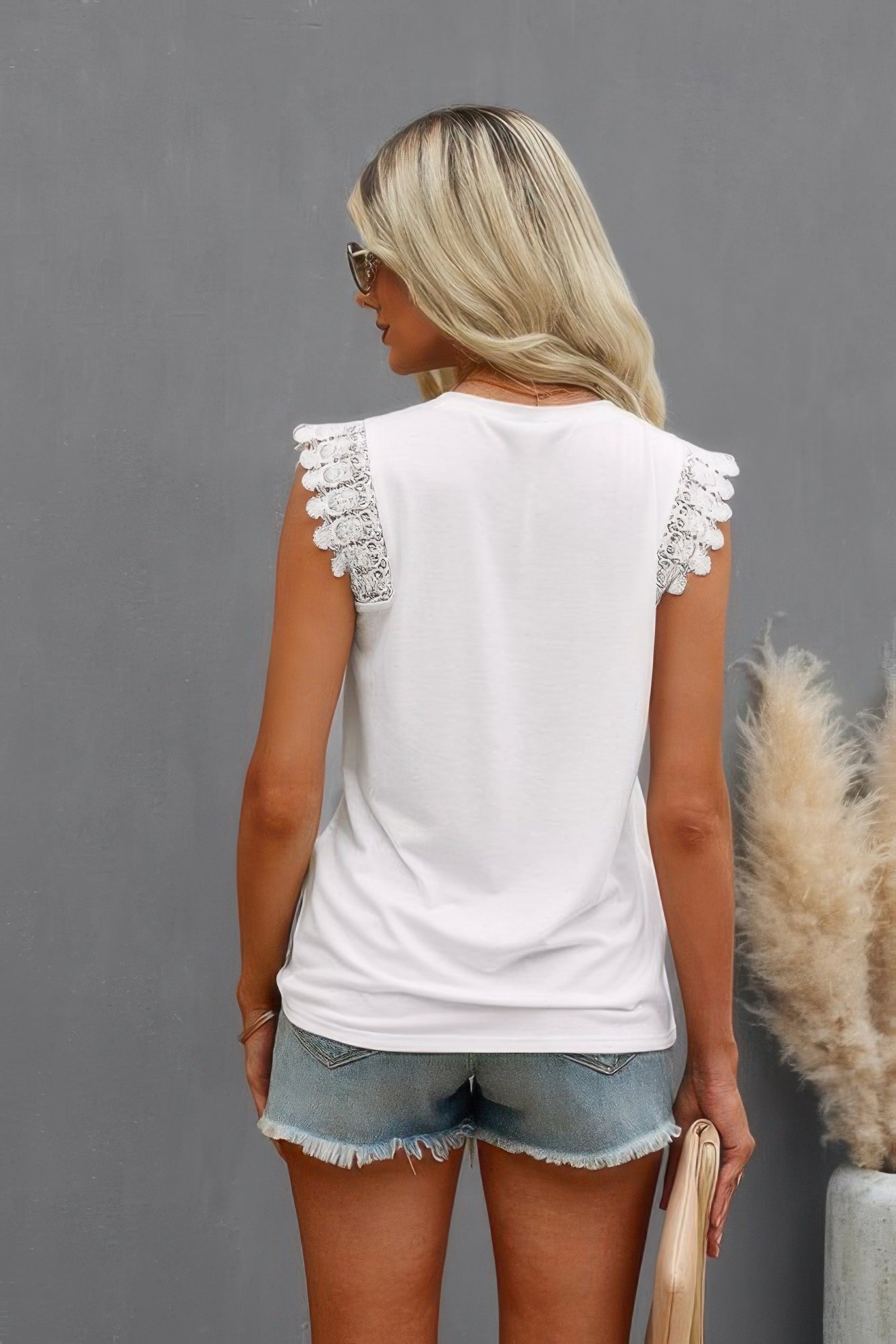 Round Neck Hollow Shoulder Solid Fit Top | by atgodanddesigns