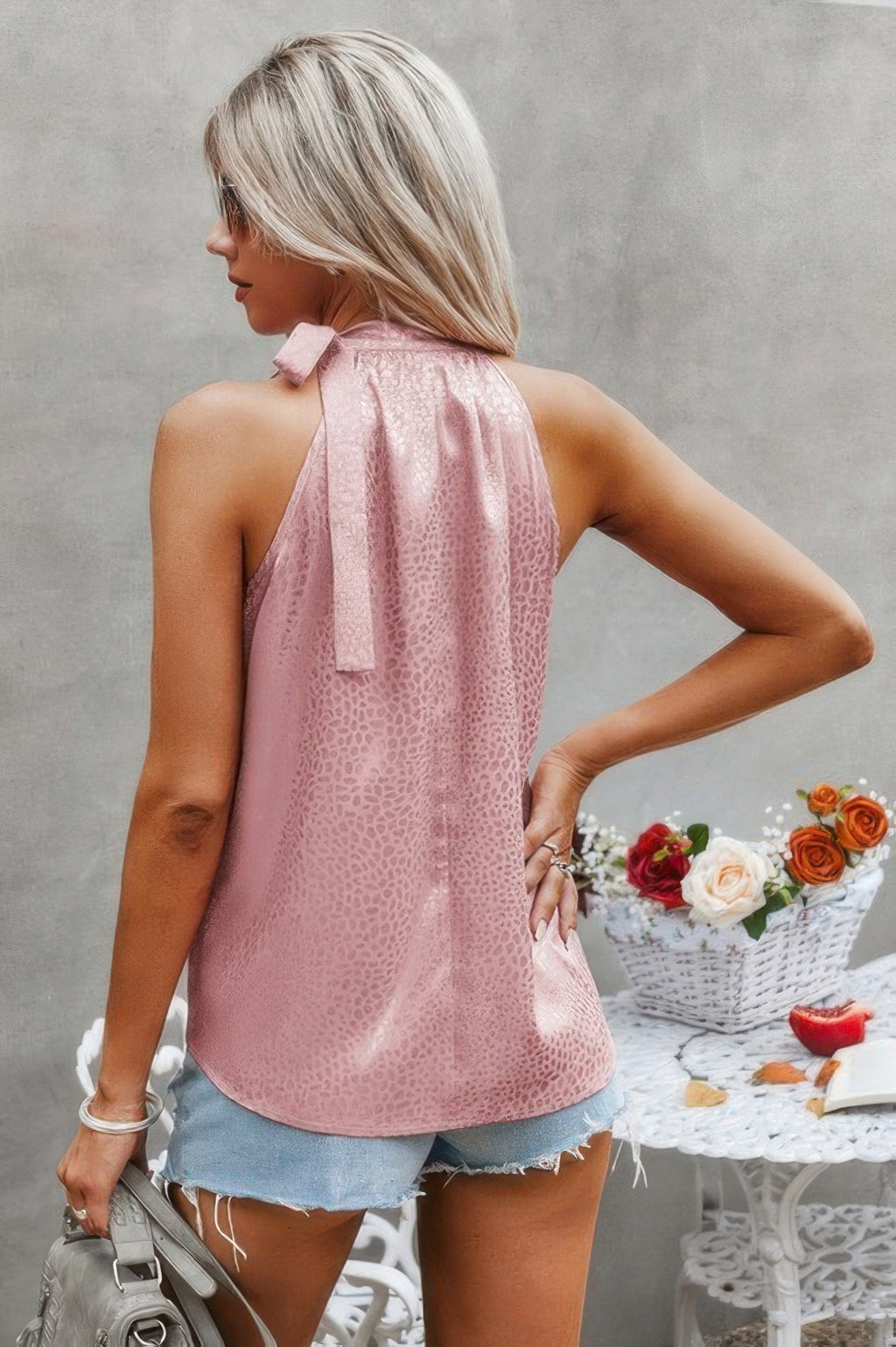 Satin Leopard Halter Tank Spaghetti Strap Cami Shi | by atgodanddesigns