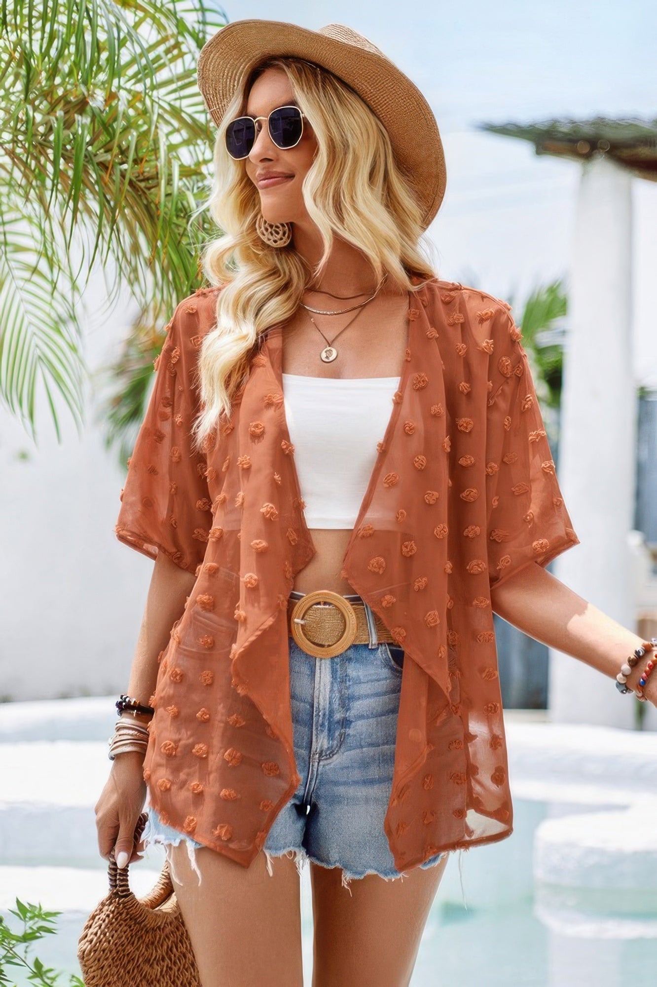 See Through Swiss Dot Loose Kimono | by atgodanddesigns