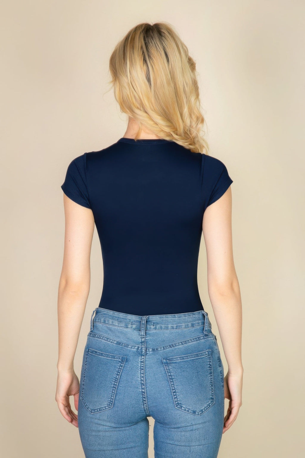 Short Sleeve Crew Neck Bodysuit | by atgodanddesigns