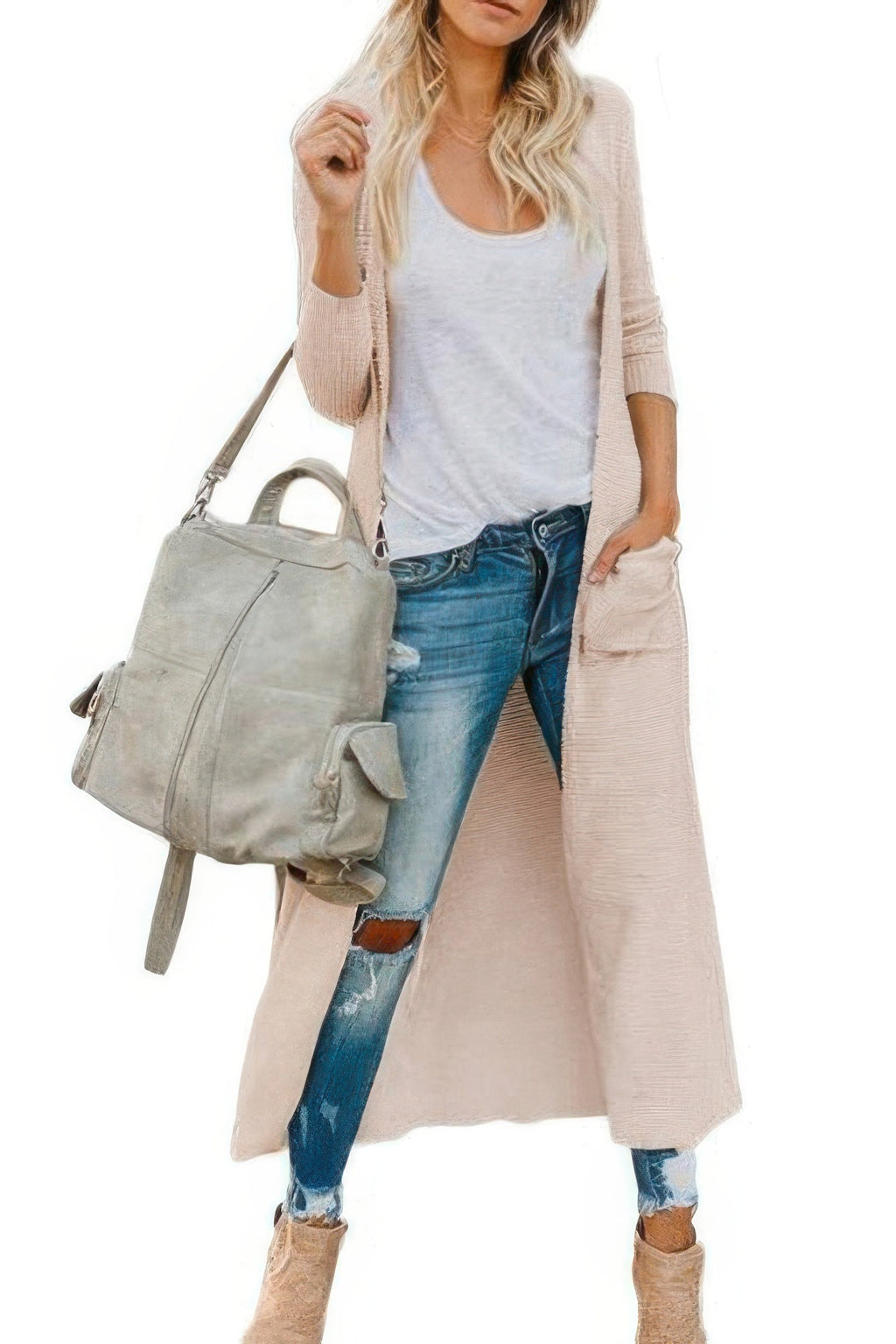 Solid Button Down Front Pocket Knitted Cardigan | by atgodanddesigns