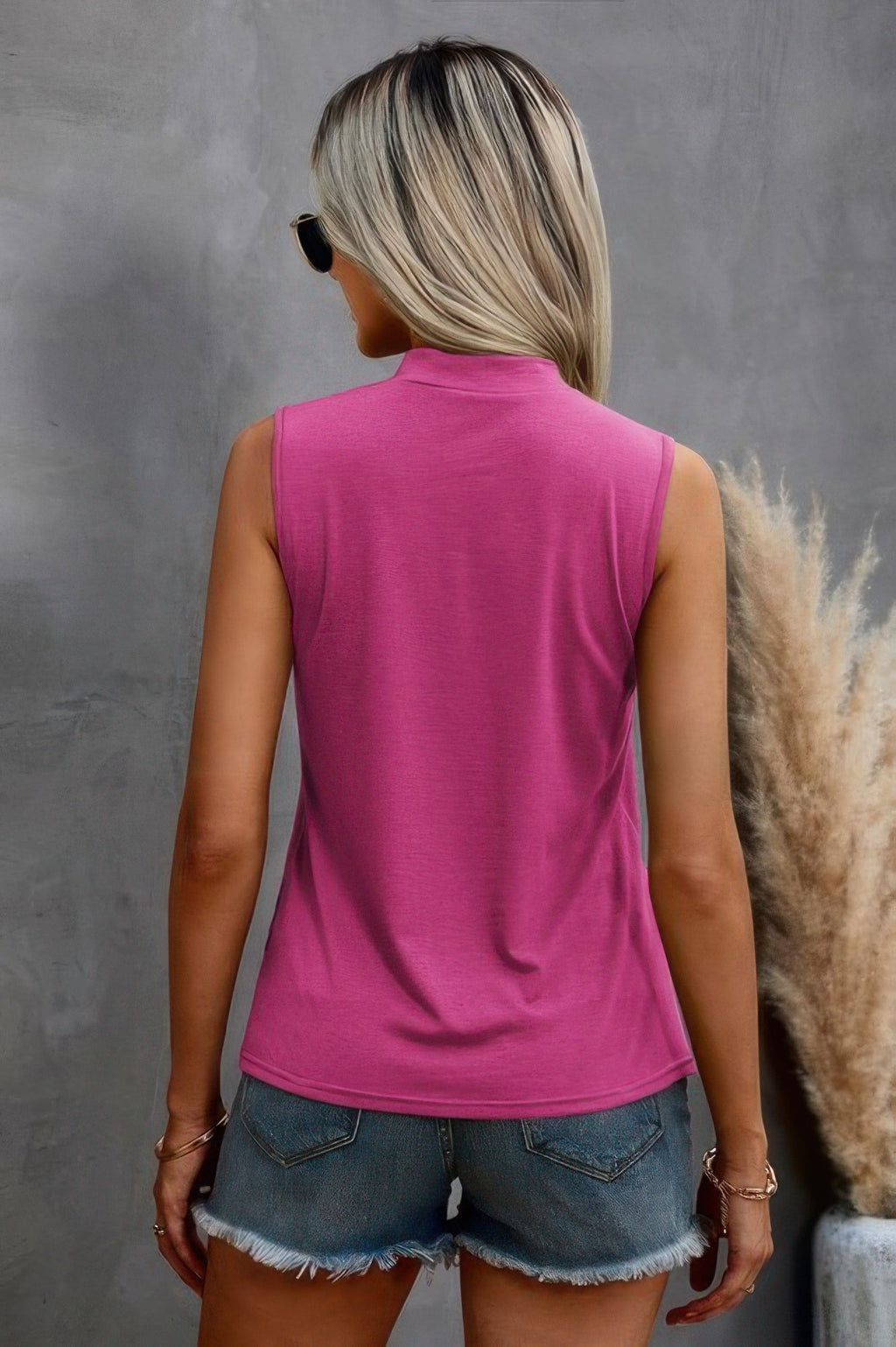 Solid Cold Cut Out Shoulder Sleeveless Top | by atgodanddesigns