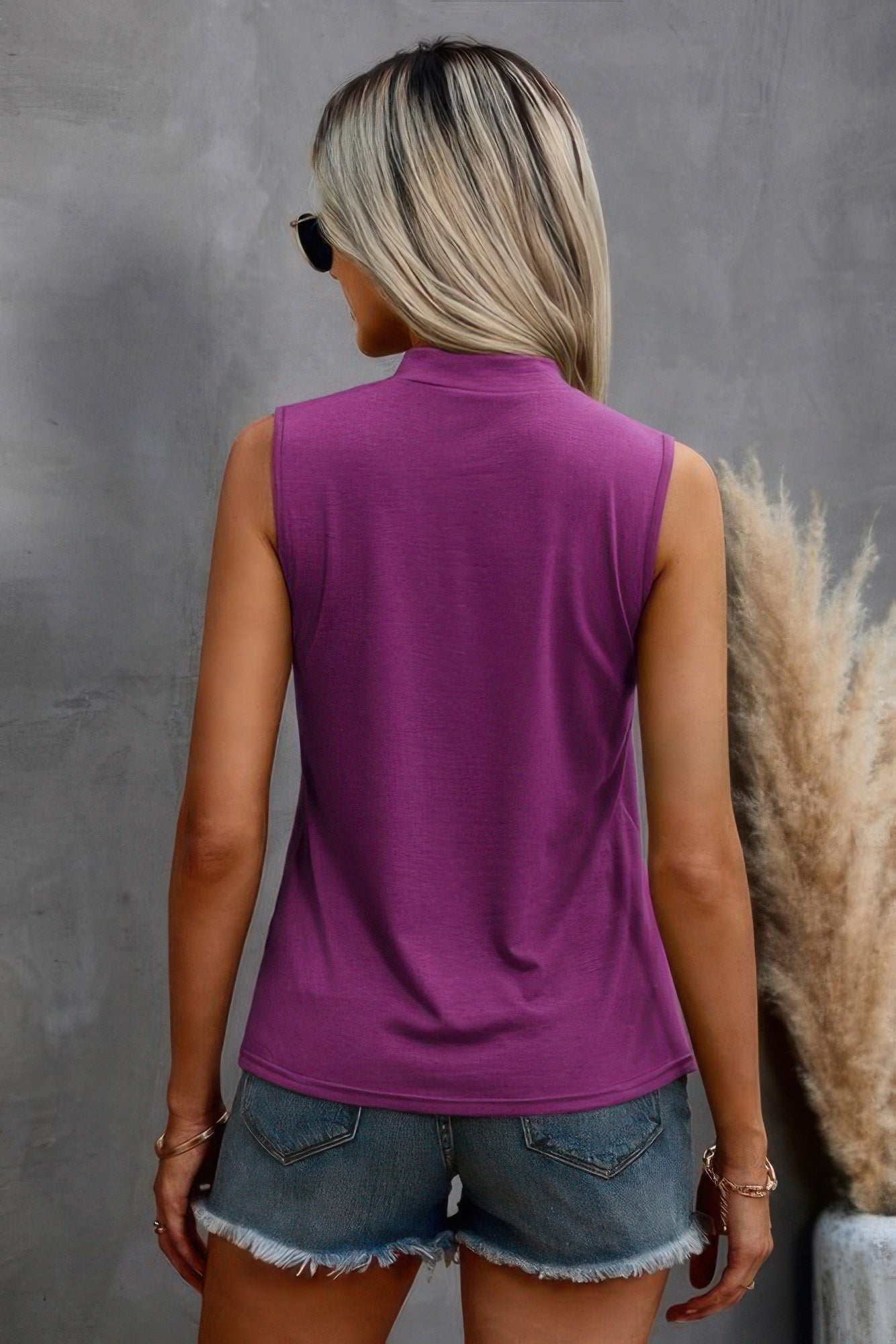 Solid Cold Cut Out Shoulder Sleeveless Top | by atgodanddesigns