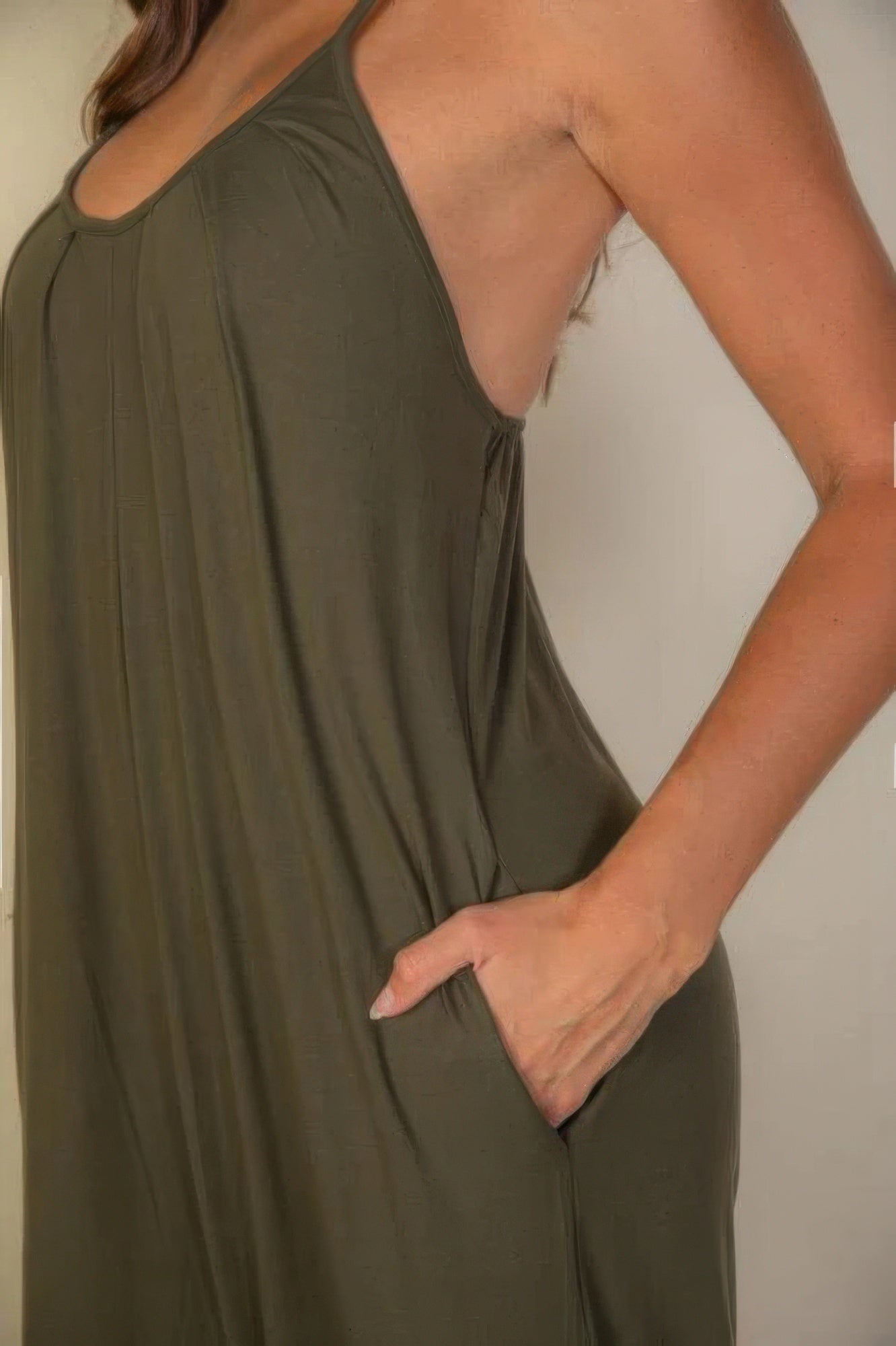 Spaghetti Strap Solid Wide Jumpsuit | by atgodanddesigns