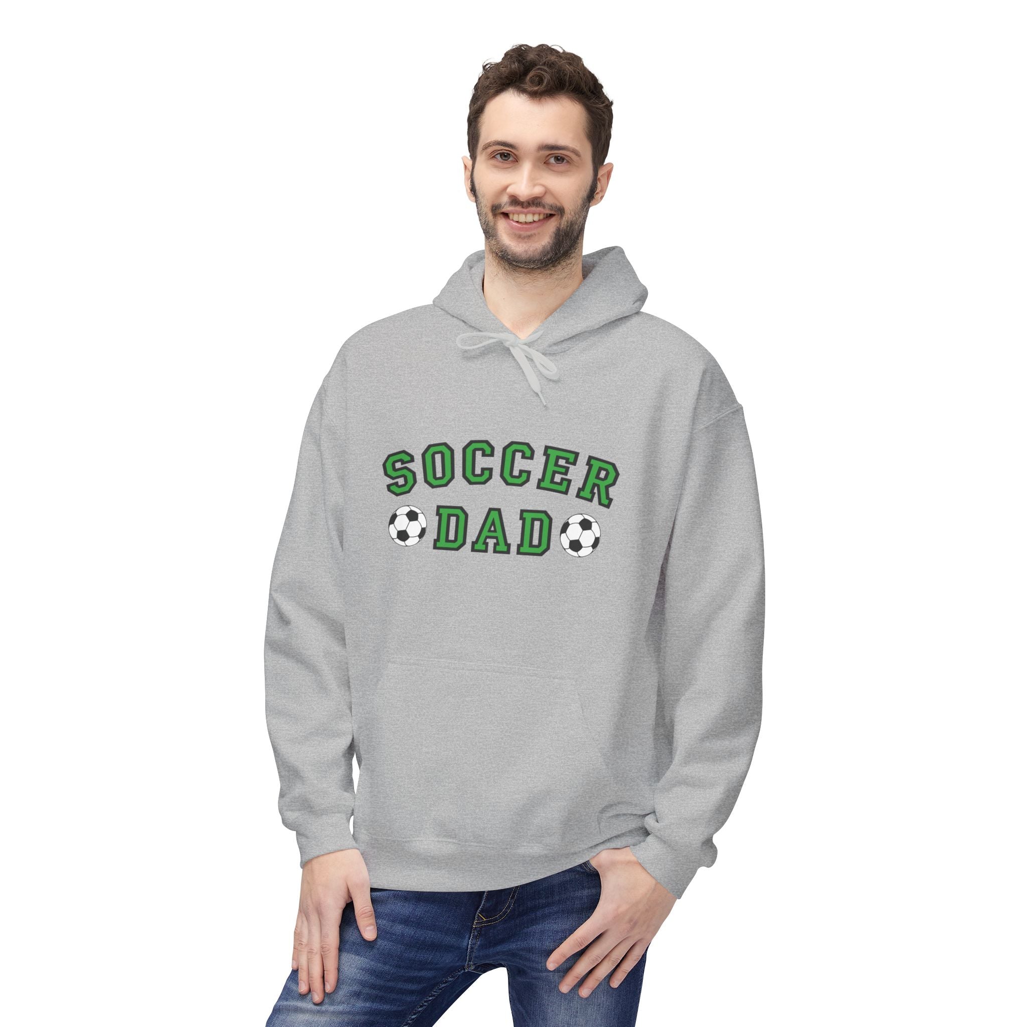 Sports Dad Fleece Hoodie - Soccer Dad | Hoodie by atgodanddesigns