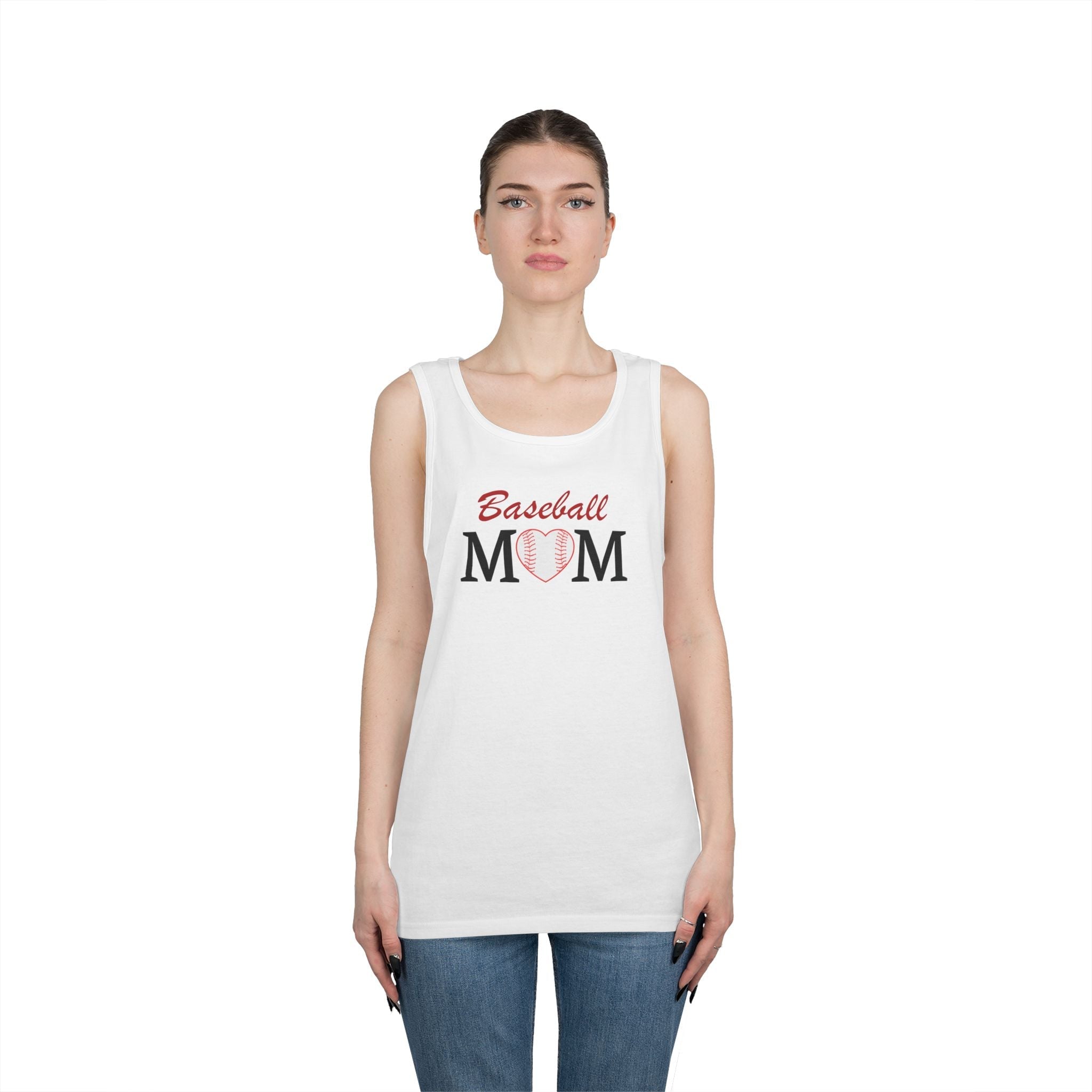 Sports Mom Cotton Tank Top - Baseball Mom | Tank Top by atgodanddesigns