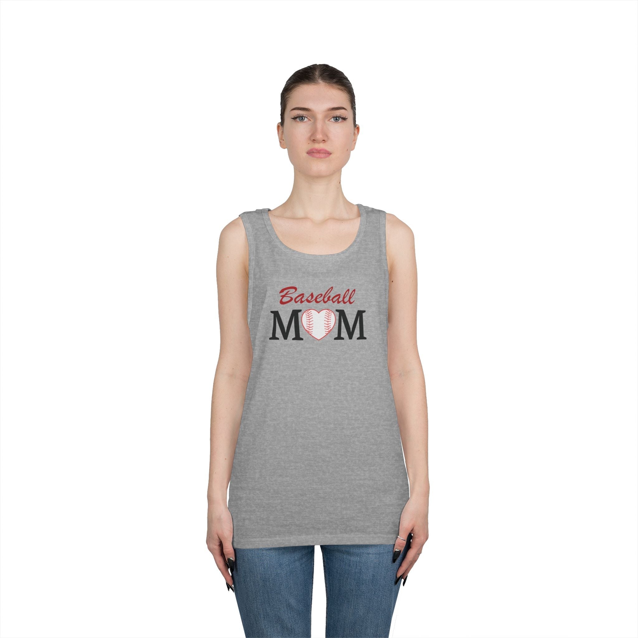 Sports Mom Cotton Tank Top - Baseball Mom | Tank Top by atgodanddesigns