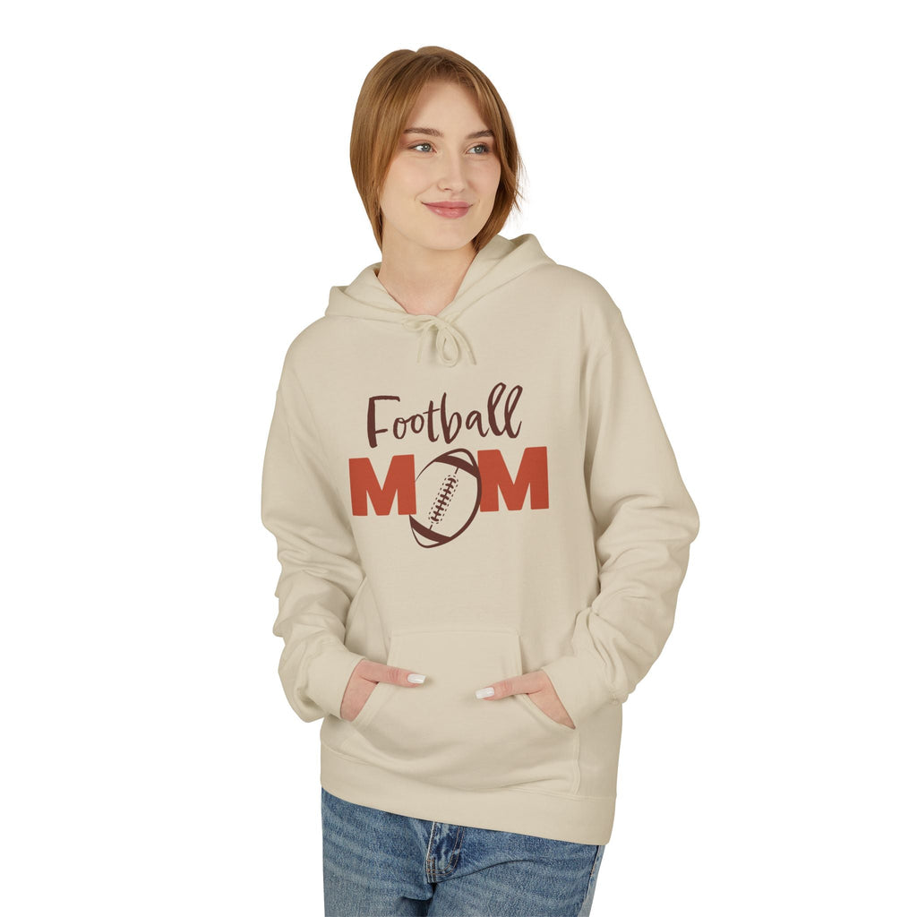 Sports Mom Fleece Hoodie - Football Mom | Hoodie by atgodanddesigns
