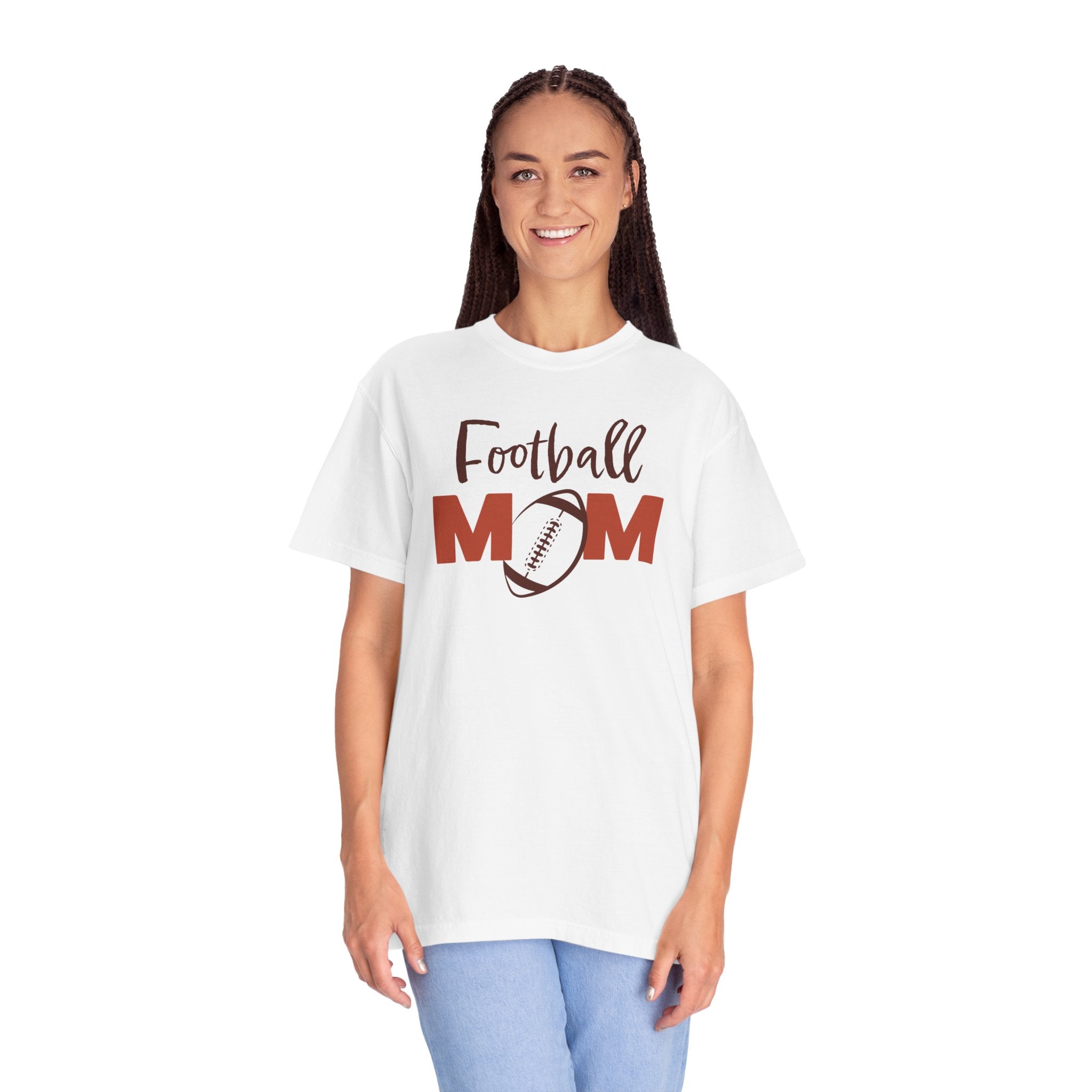 Sports Mom Graphic T-Shirt - Football Mom | T-Shirt by atgodanddesigns