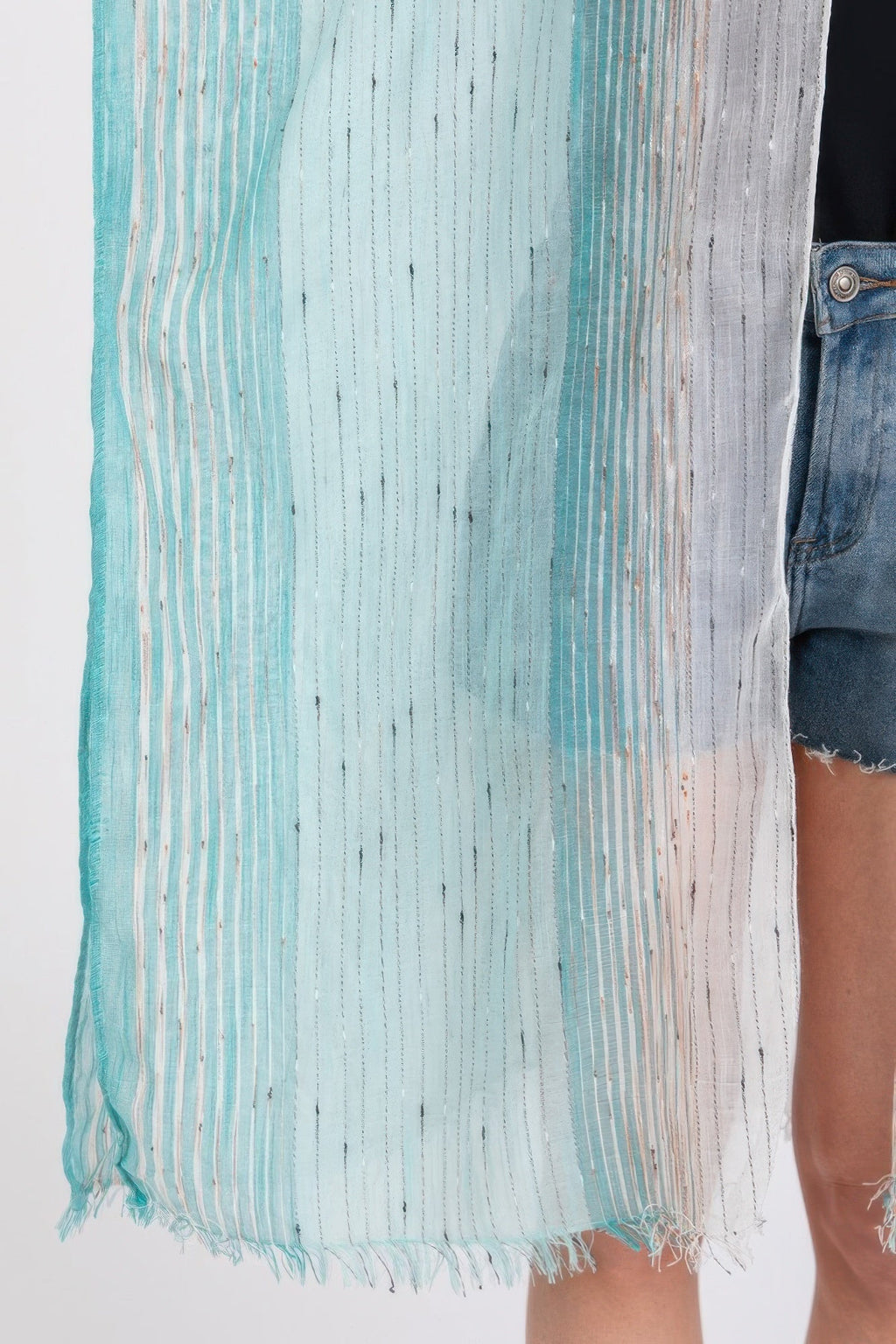 Striped Two Tone Cover Up Kimono | by atgodanddesigns