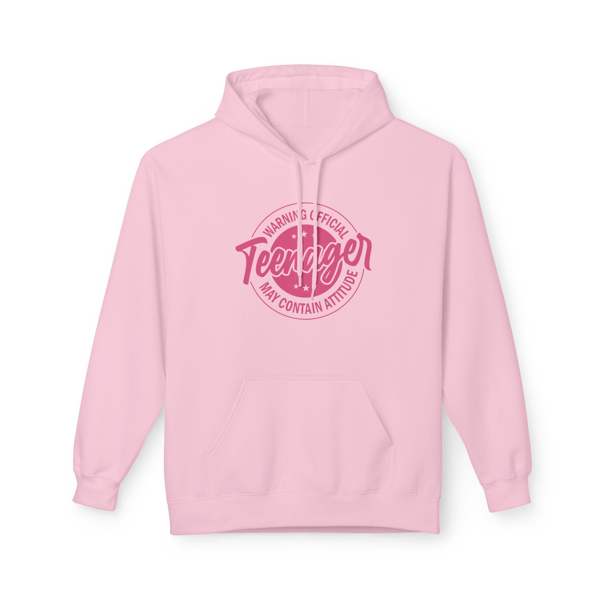 Teen Graphic Girls Fleece Hoodie - Warning Official Teenager | Hoodie by atgodanddesigns