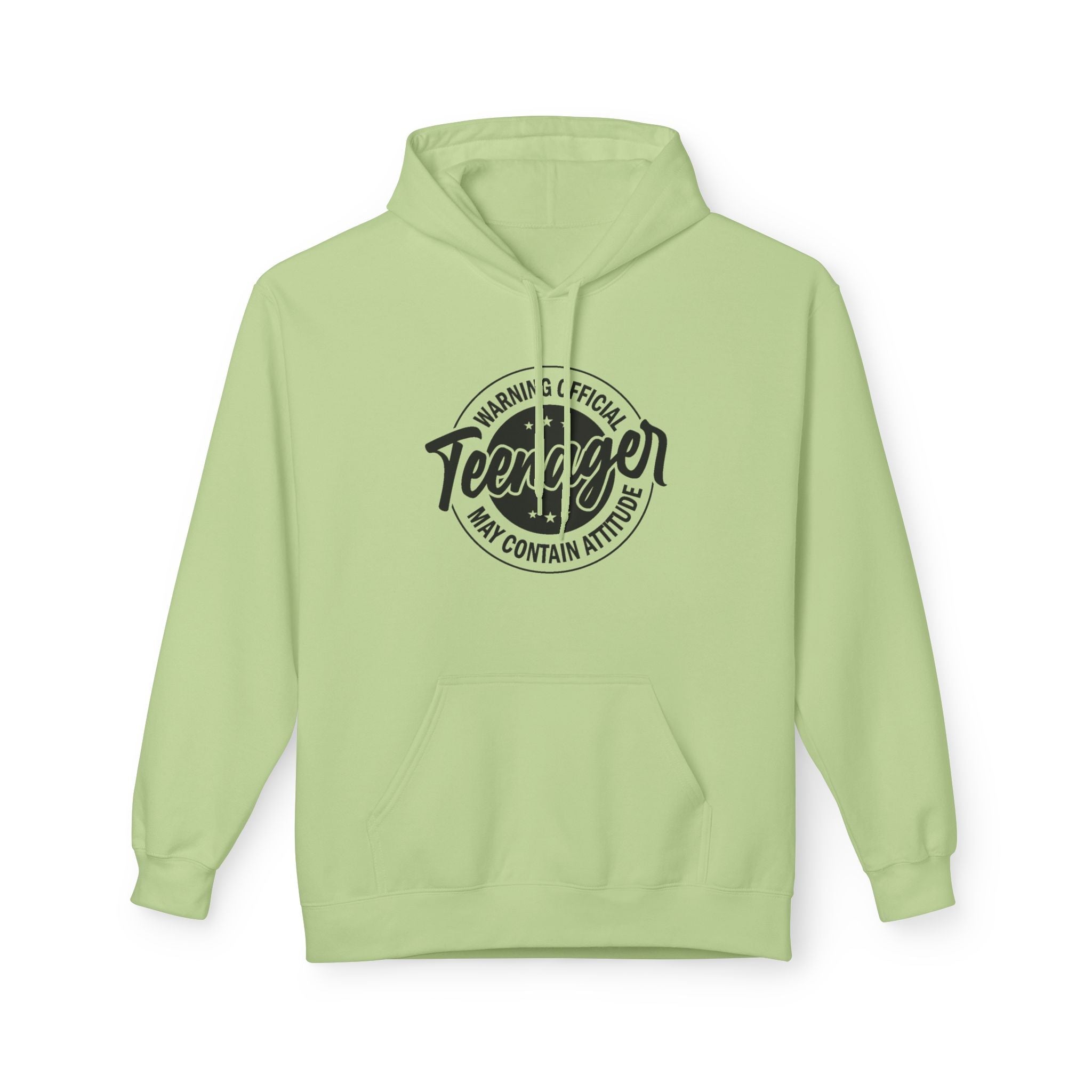 Teen Graphic Girls Fleece Hoodie - Warning Official Teenager | Hoodie by atgodanddesigns