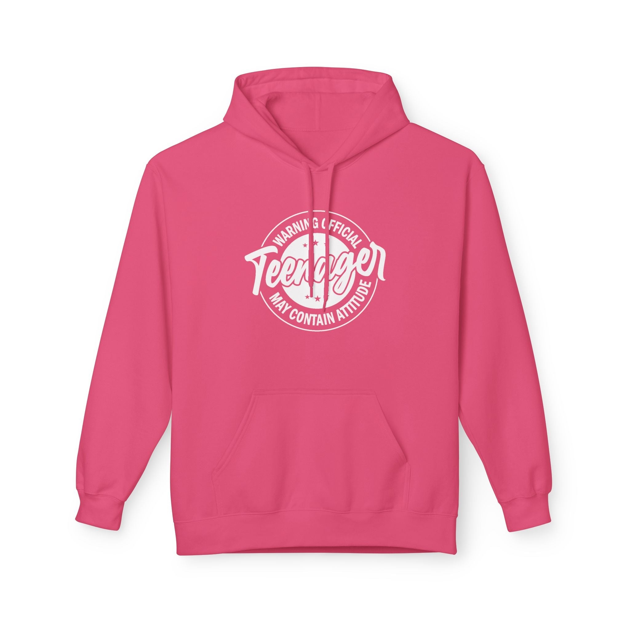 Teen Graphic Girls Fleece Hoodie - Warning Official Teenager | Hoodie by atgodanddesigns