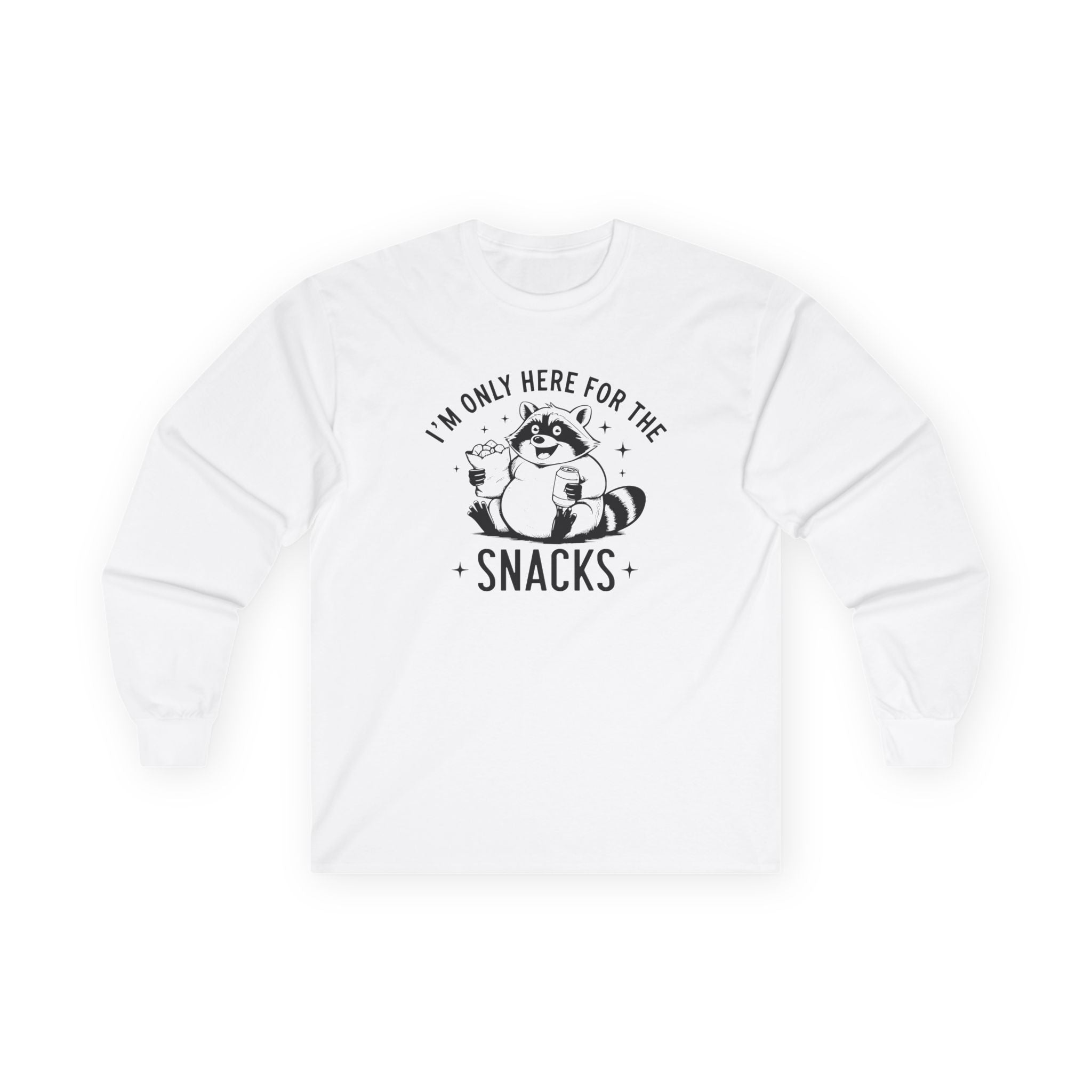 Teen Graphic Long Sleeve T-Shirt - I'm Only Here For The Snacks | Long - sleeve by atgodanddesigns