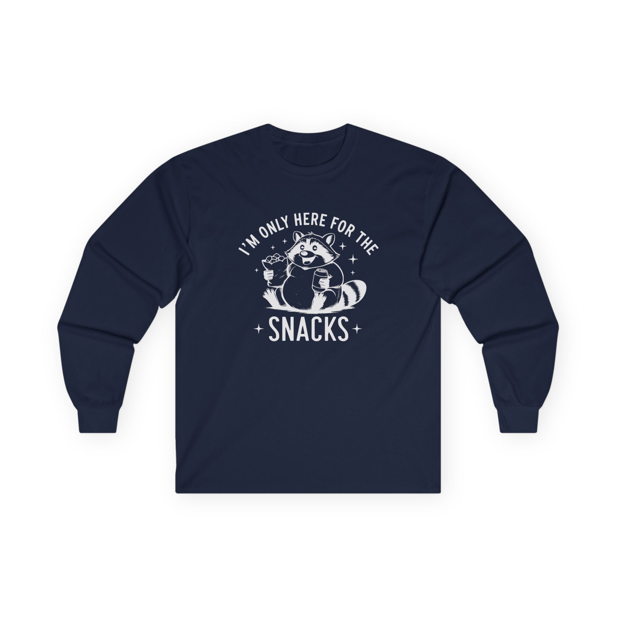 Teen Graphic Long Sleeve T-Shirt - I'm Only Here For The Snacks | Long - sleeve by atgodanddesigns