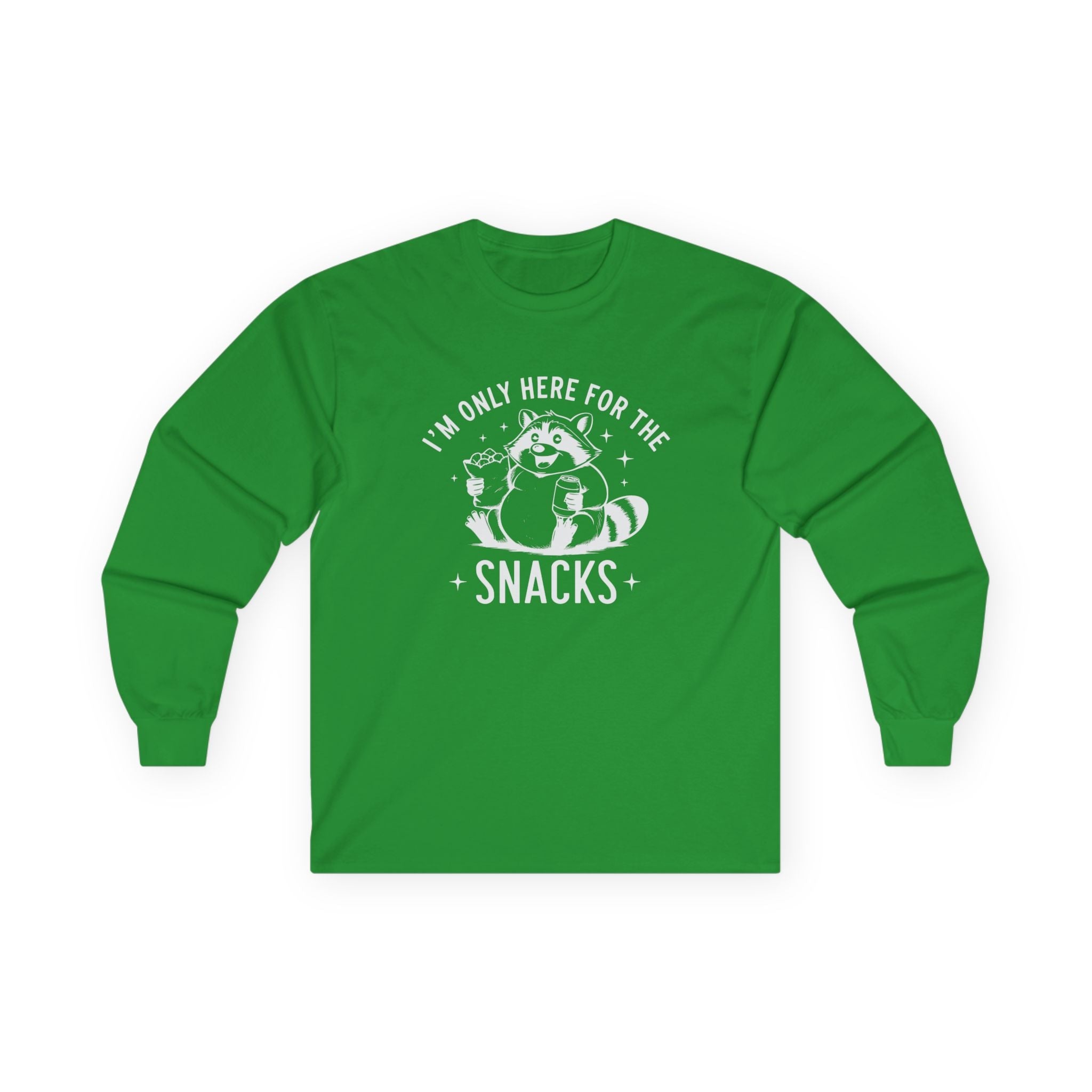 Teen Graphic Long Sleeve T-Shirt - I'm Only Here For The Snacks | Long - sleeve by atgodanddesigns