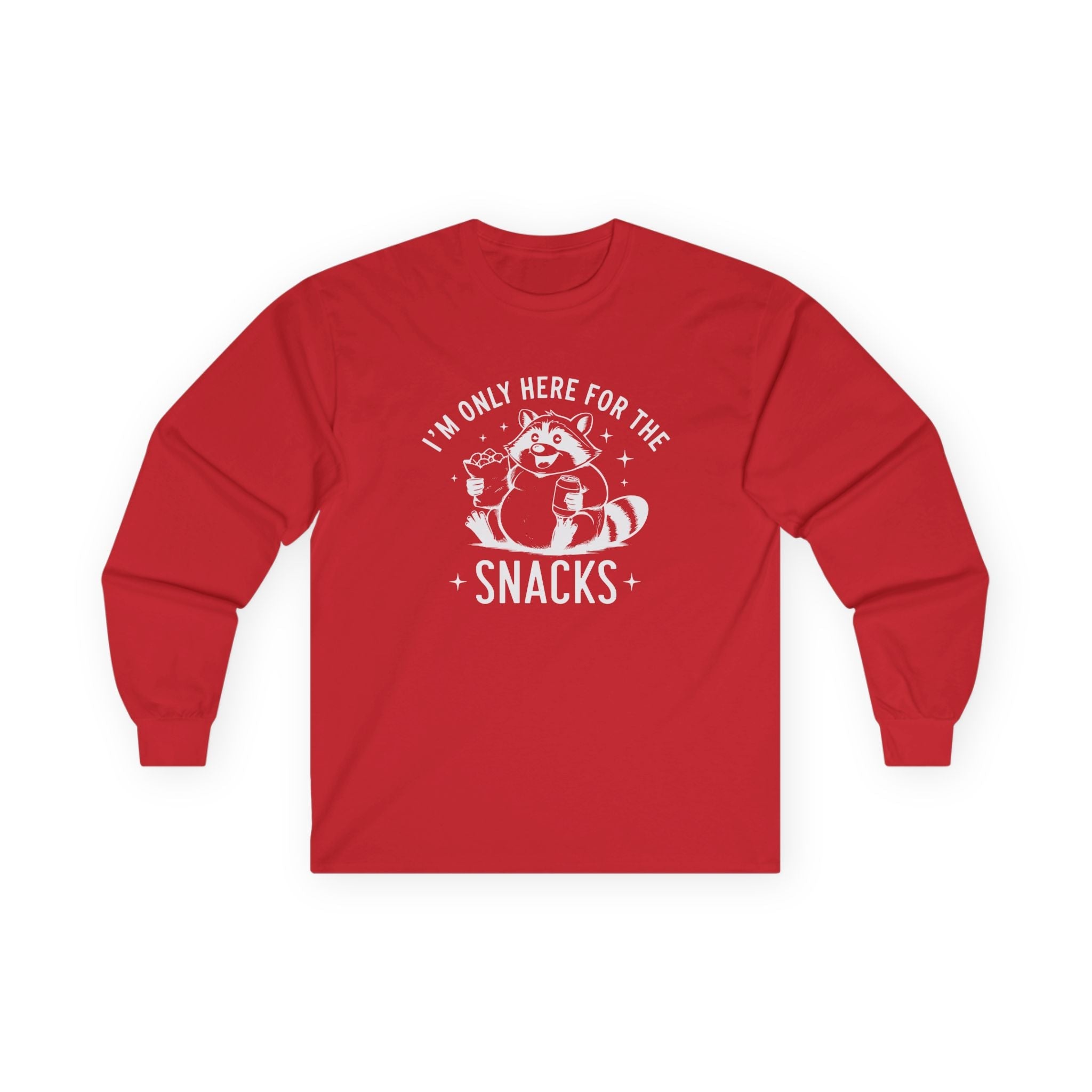 Teen Graphic Long Sleeve T-Shirt - I'm Only Here For The Snacks | Long - sleeve by atgodanddesigns